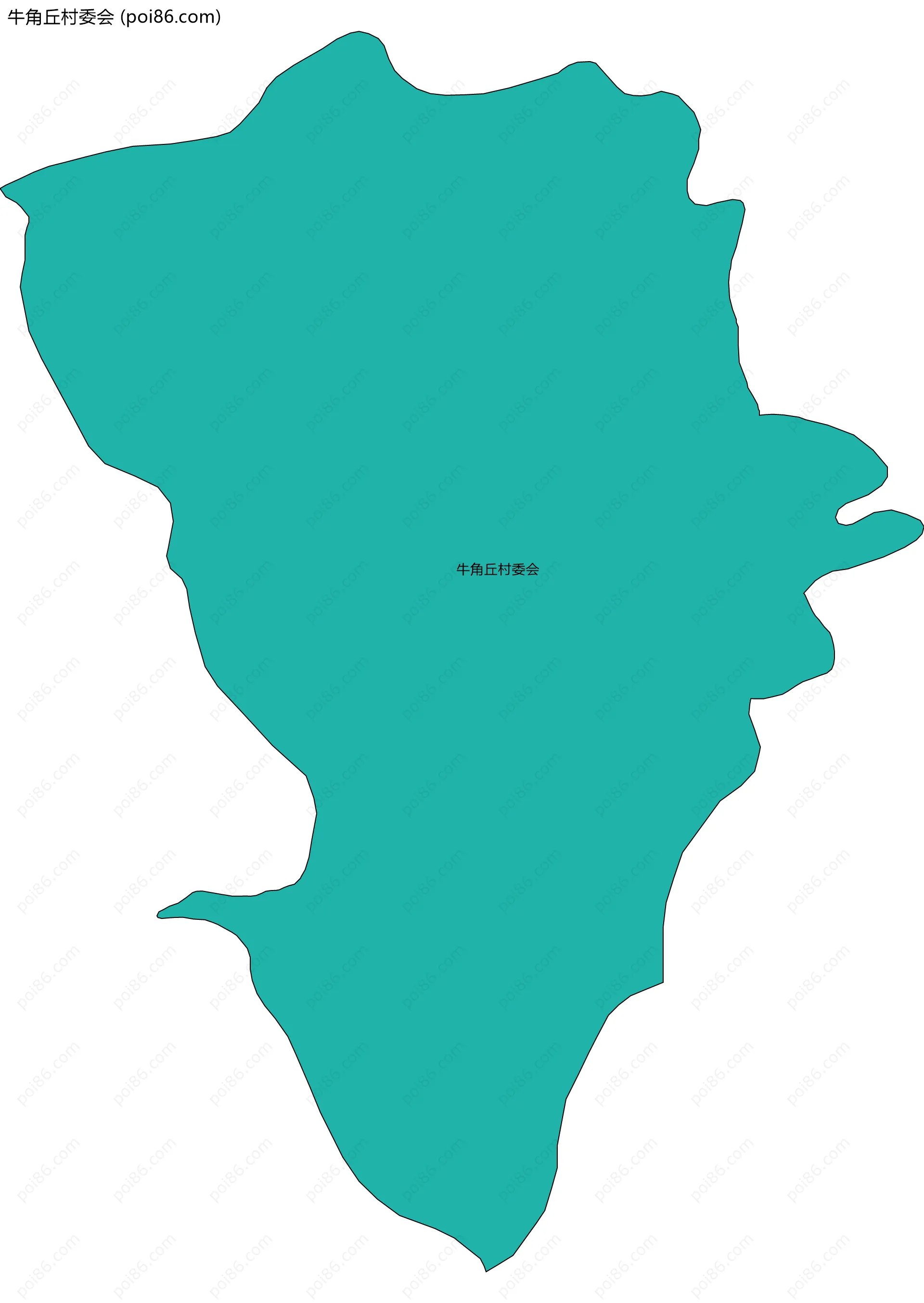 牛角丘村委会边界地图