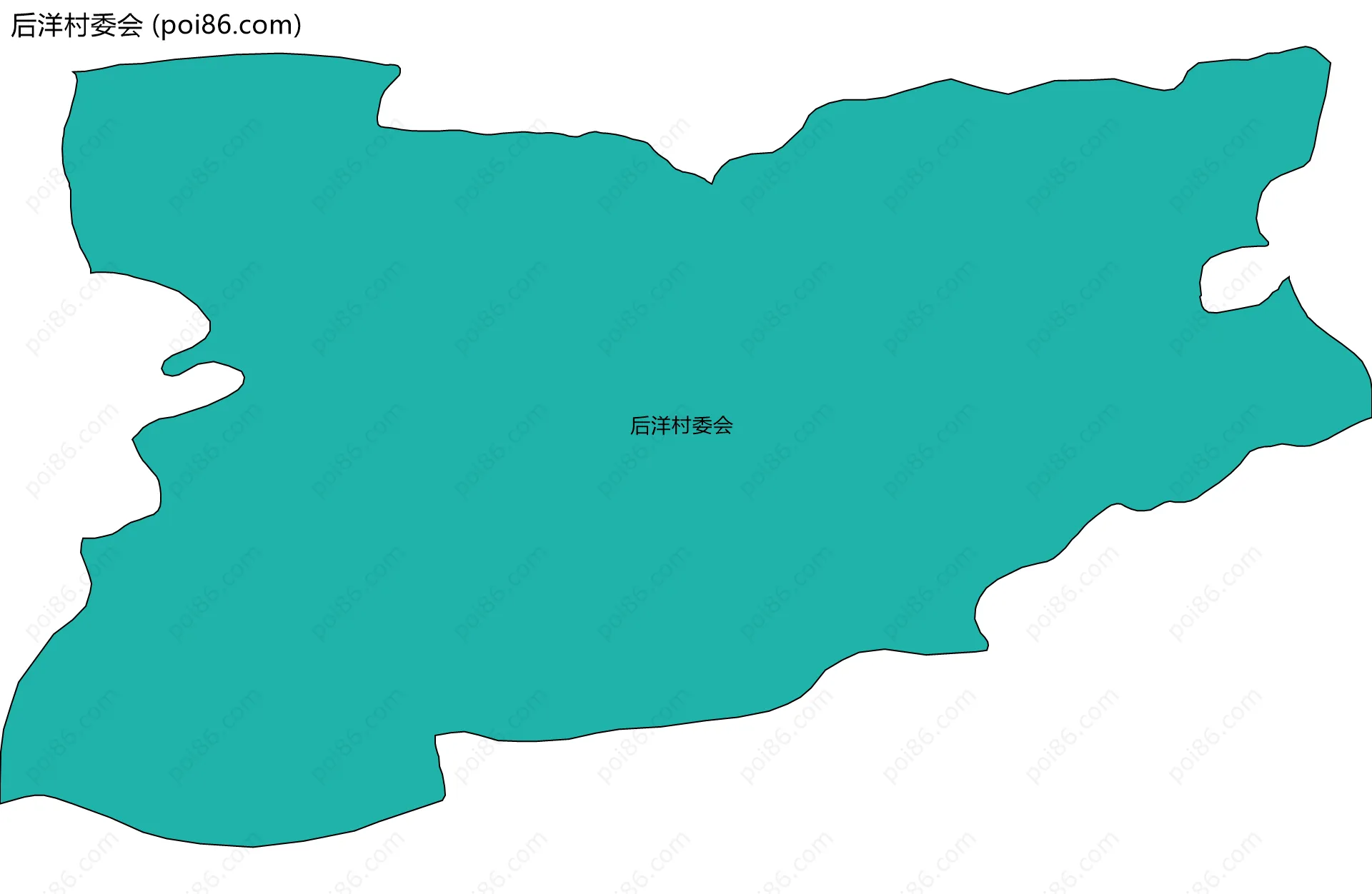 后洋村委会边界地图