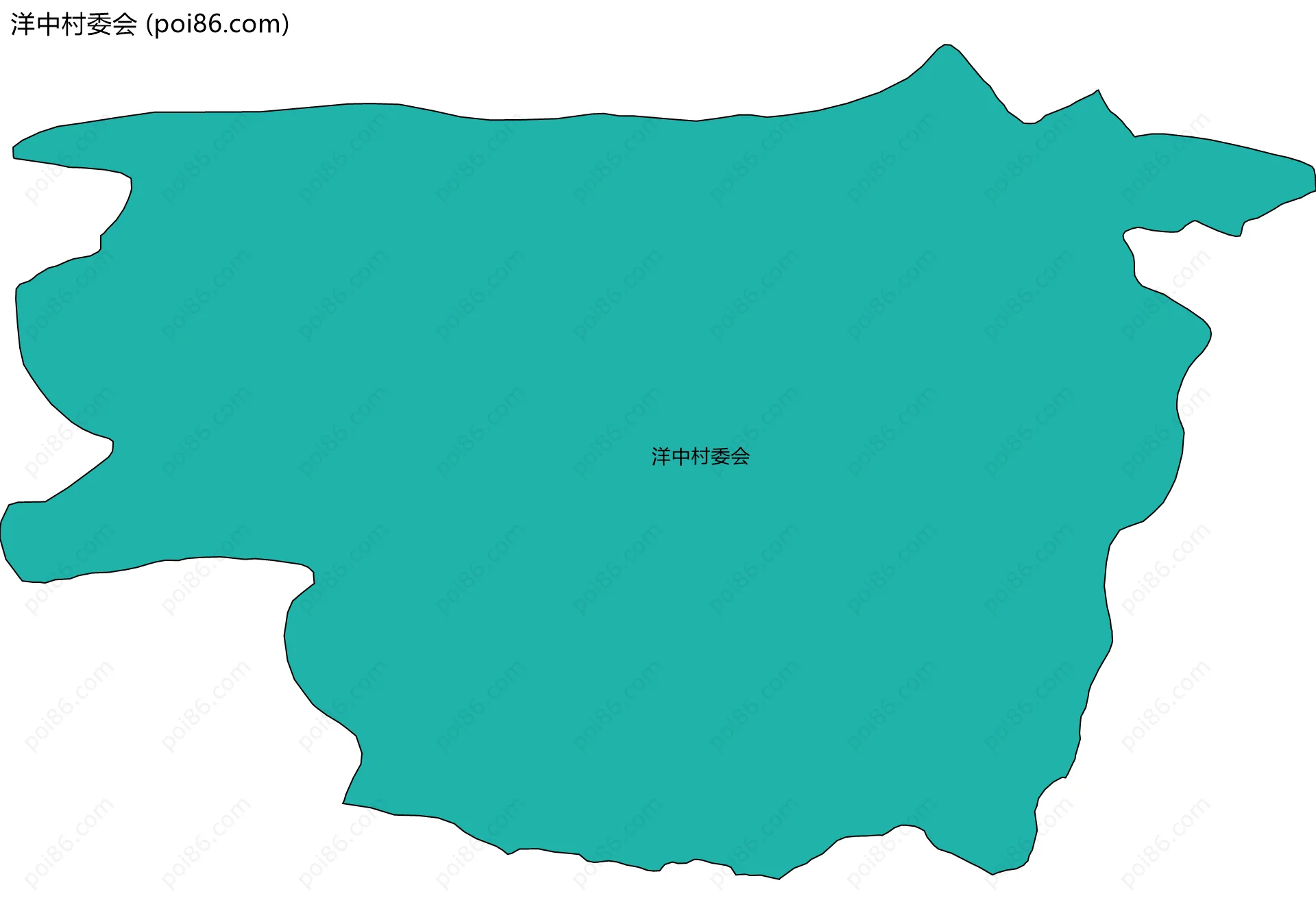 洋中村委会边界地图