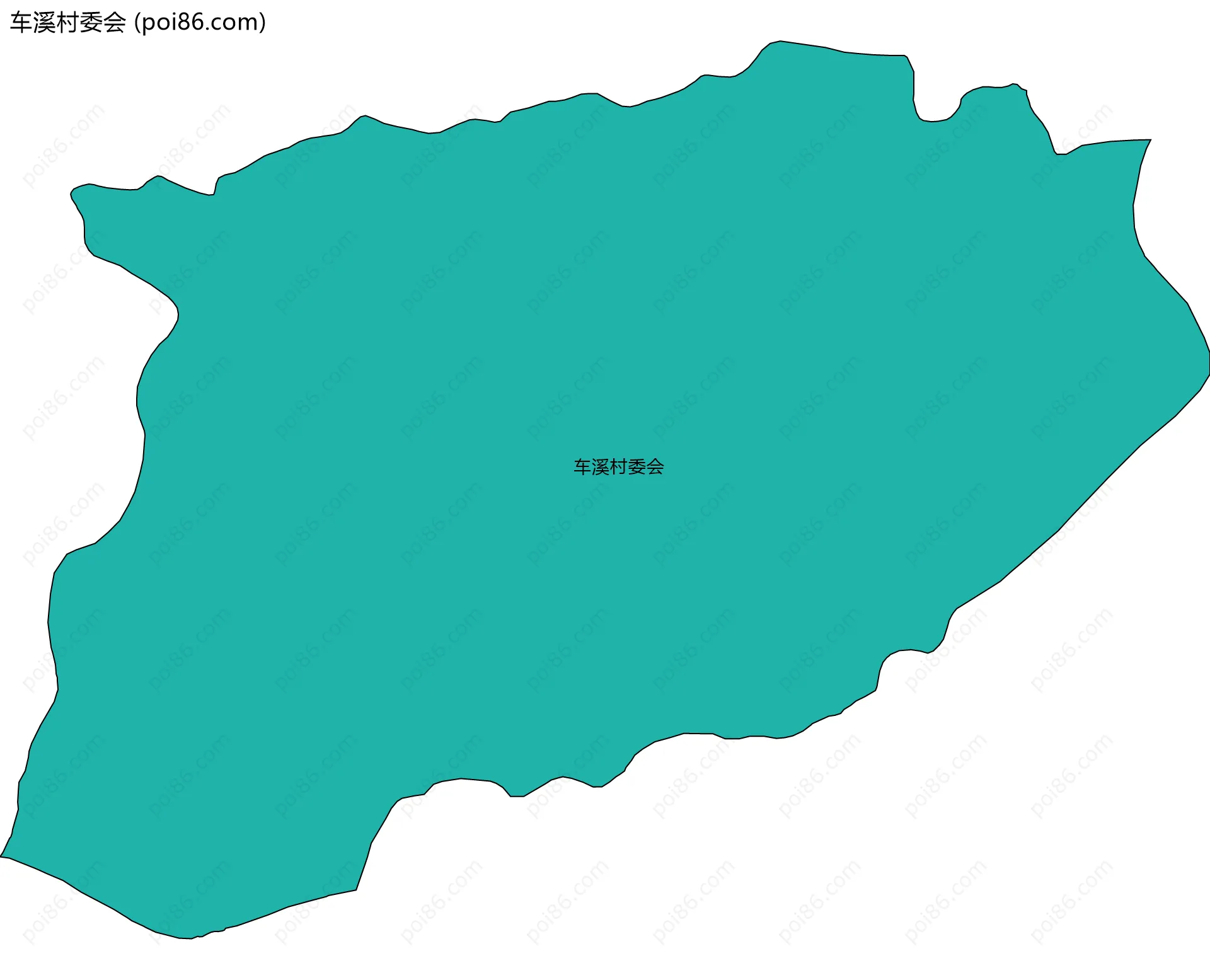 车溪村委会边界地图