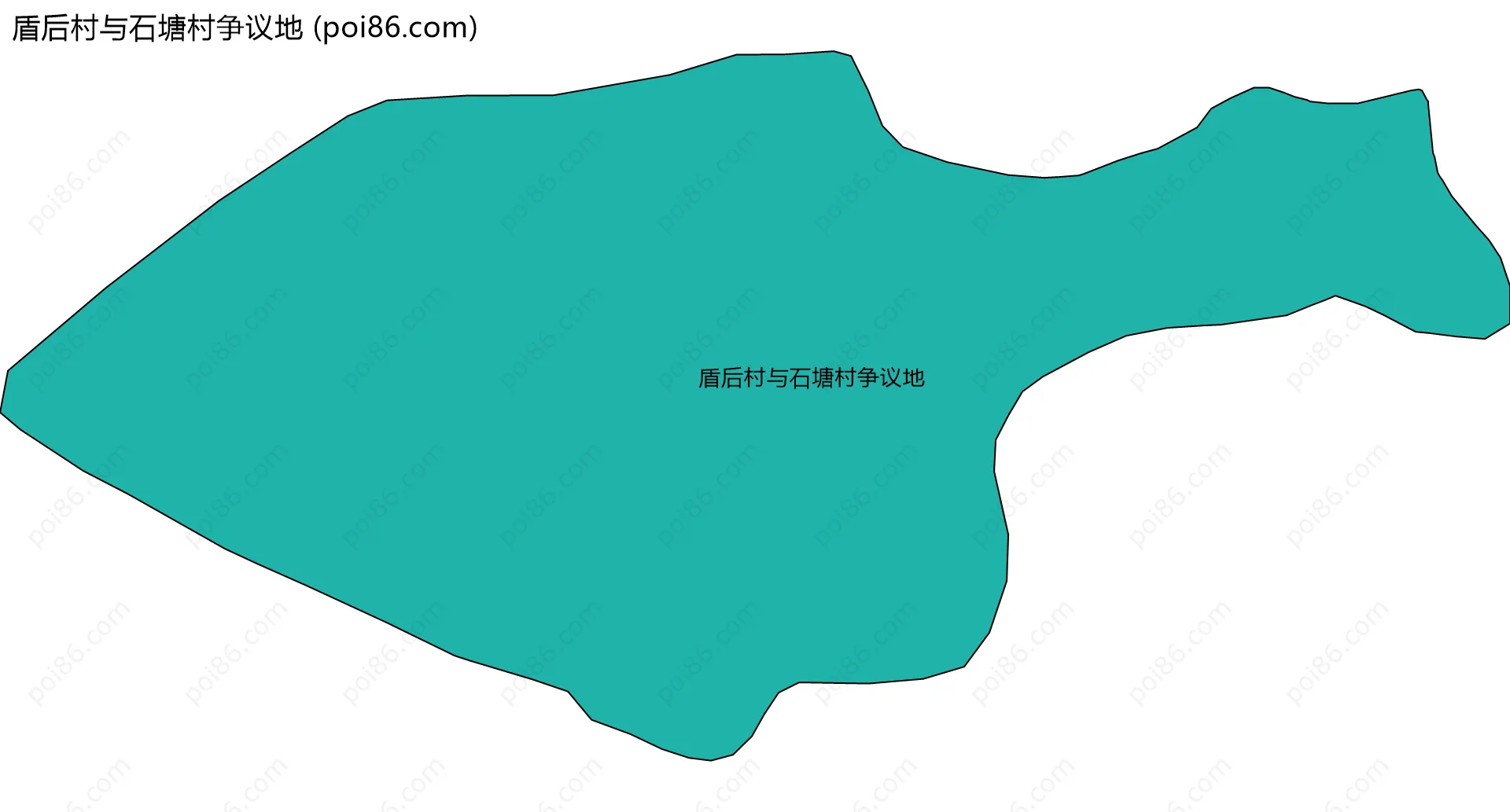 盾后村与石塘村争议地边界地图