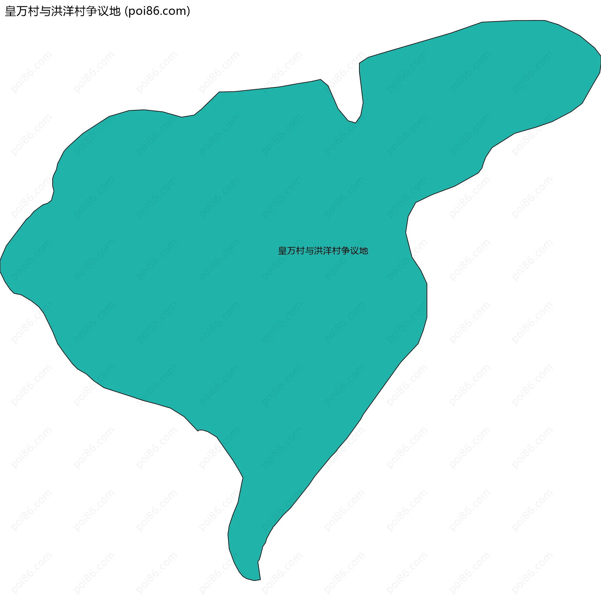 皇万村与洪洋村争议地边界地图