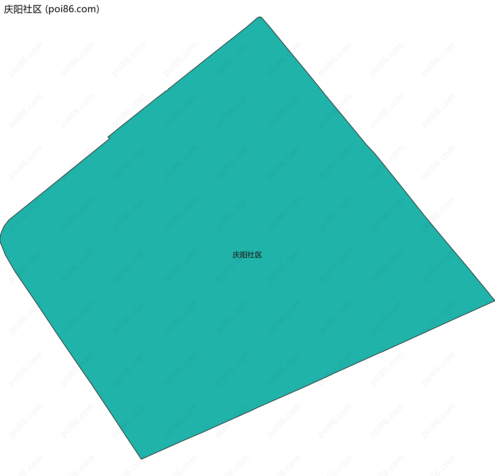 庆阳社区边界地图
