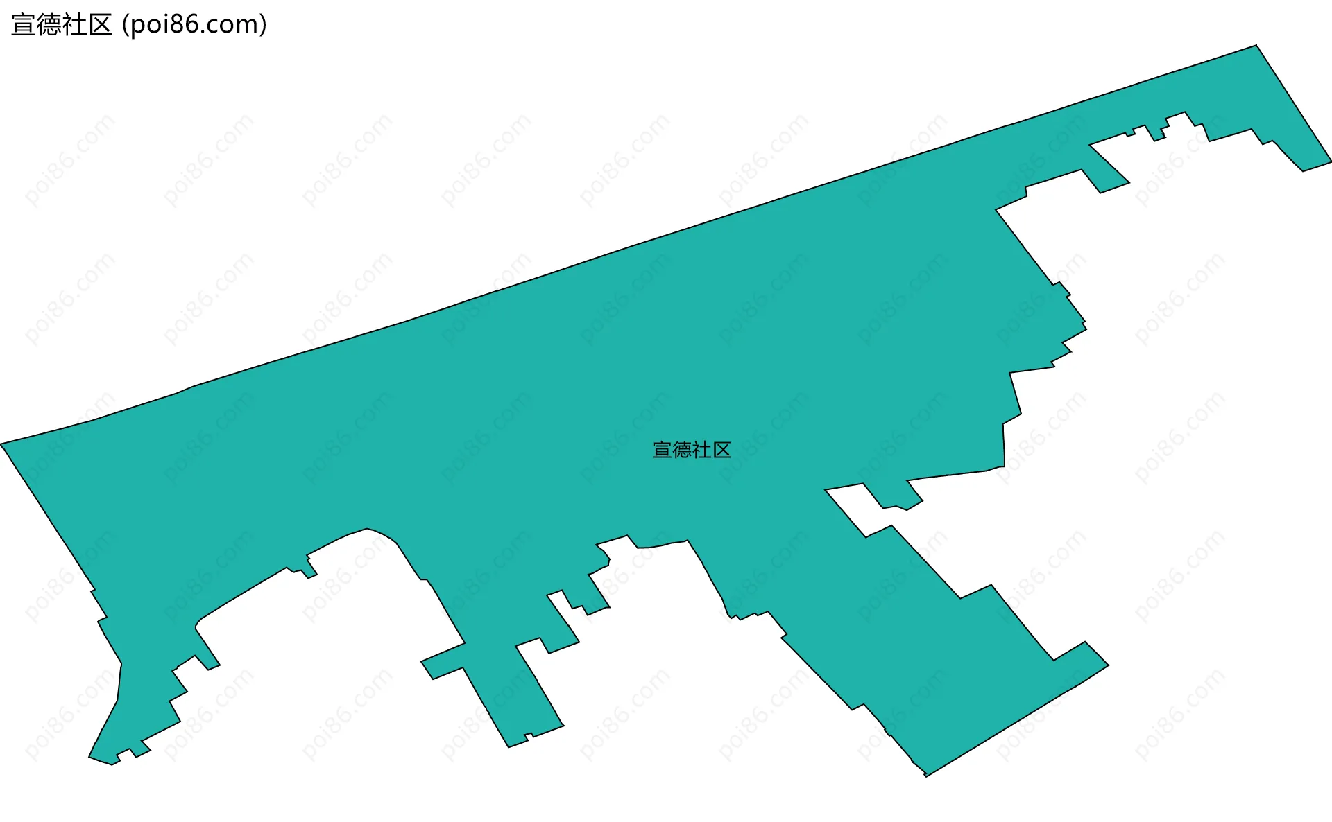 宣德社区边界地图