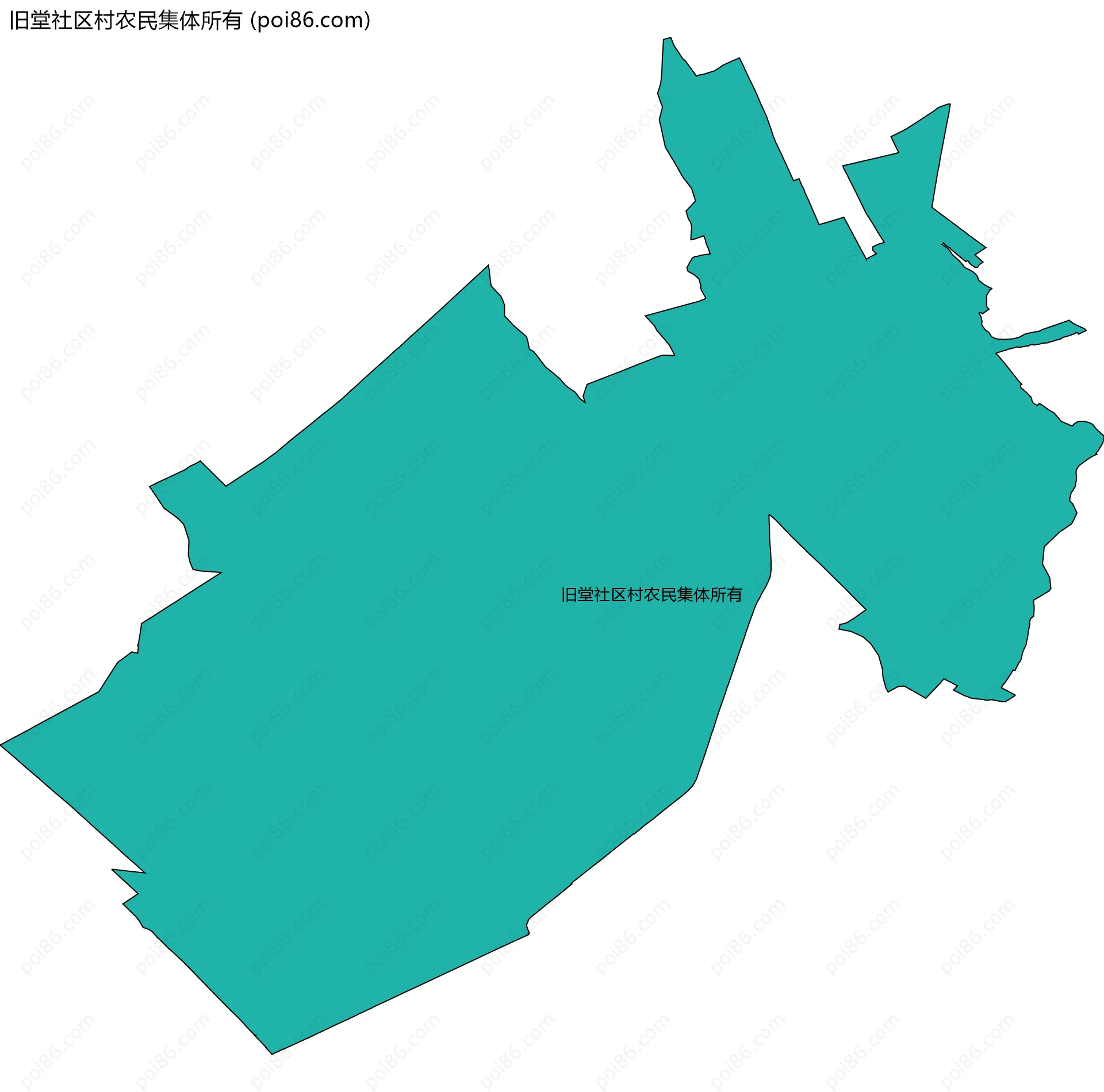 旧堂社区村农民集体所有边界地图