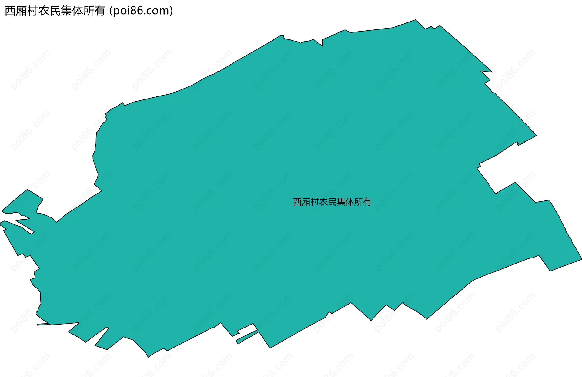 西厢村农民集体所有边界地图