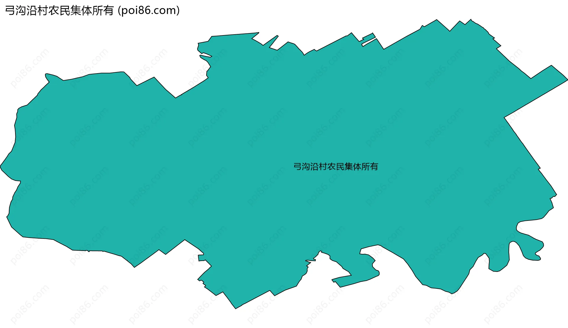 弓沟沿村农民集体所有边界地图