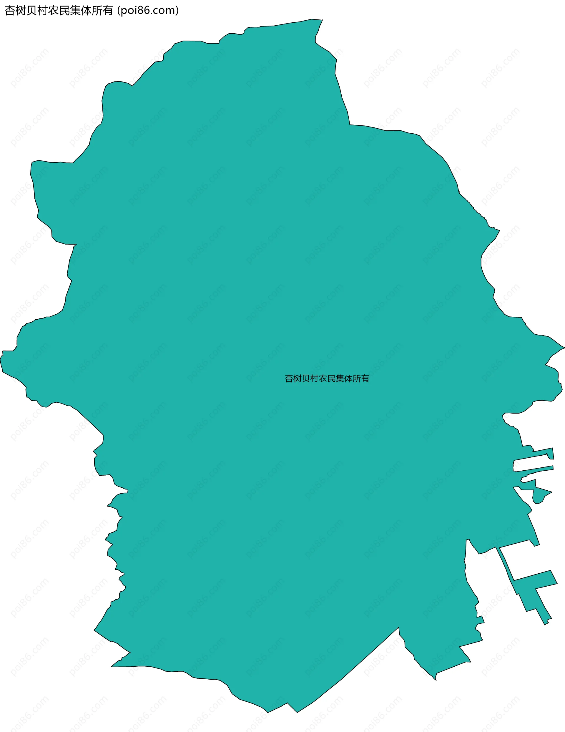 杏树贝村农民集体所有边界地图