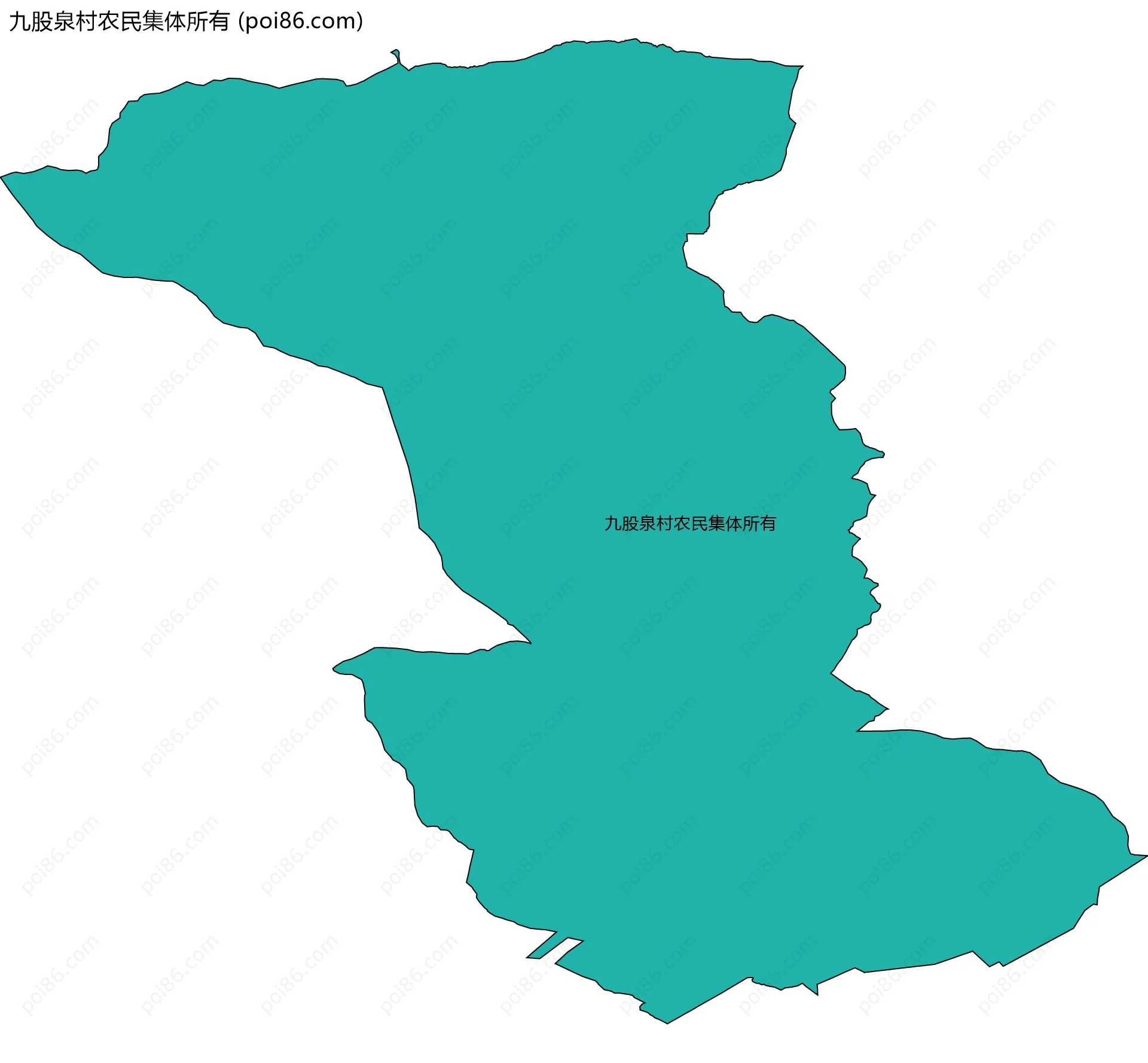 九股泉村农民集体所有边界地图