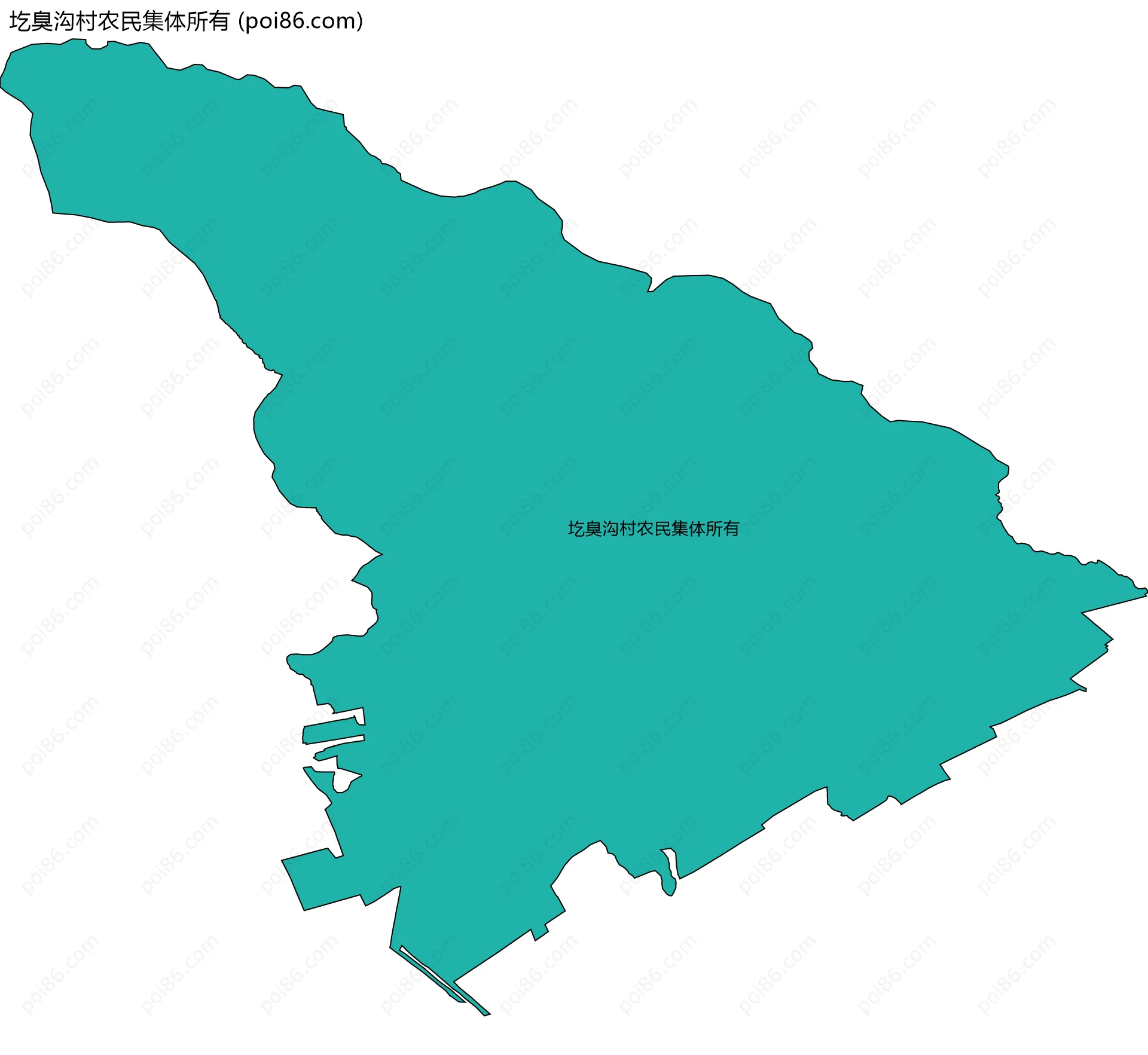 圪臭沟村农民集体所有边界地图