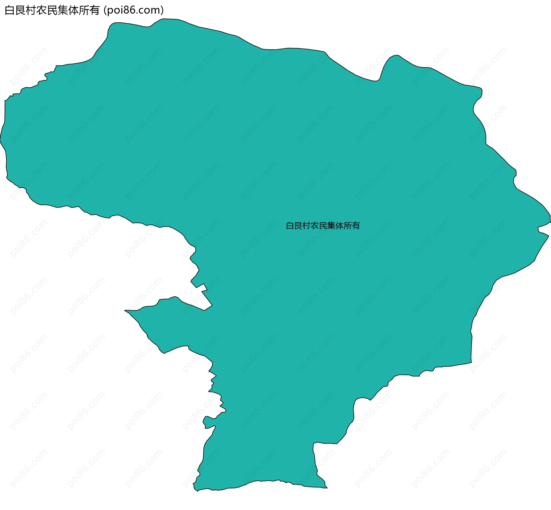 白艮村农民集体所有边界地图