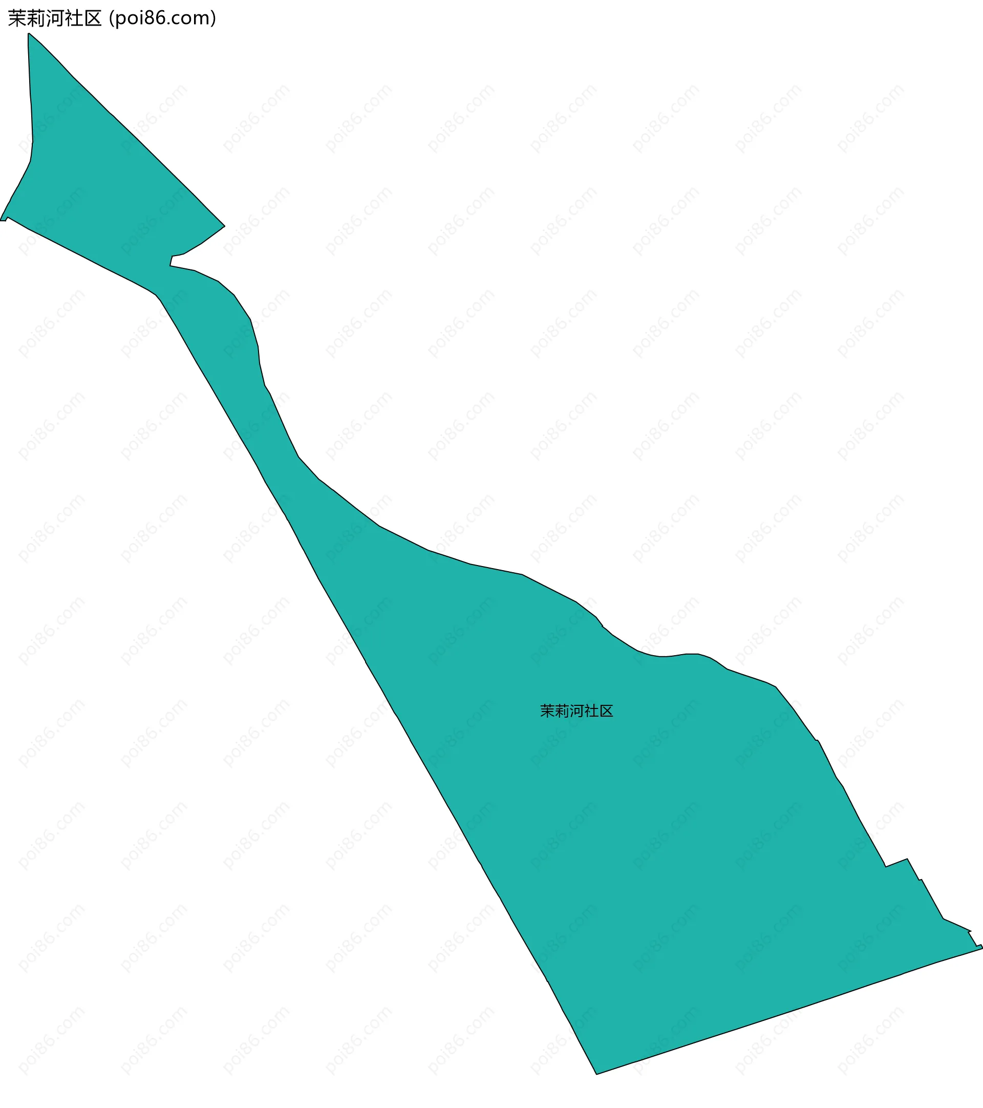 茉莉河社区边界地图