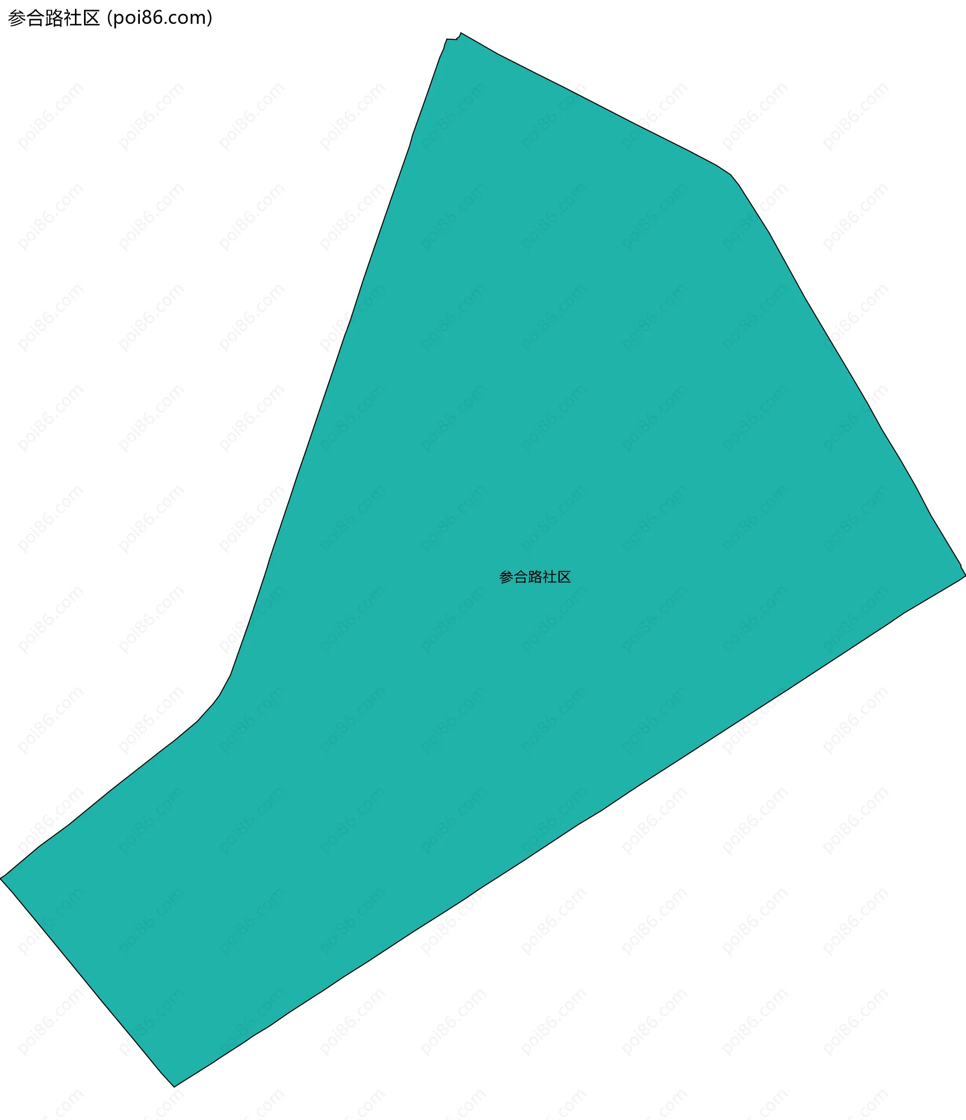 参合路社区边界地图