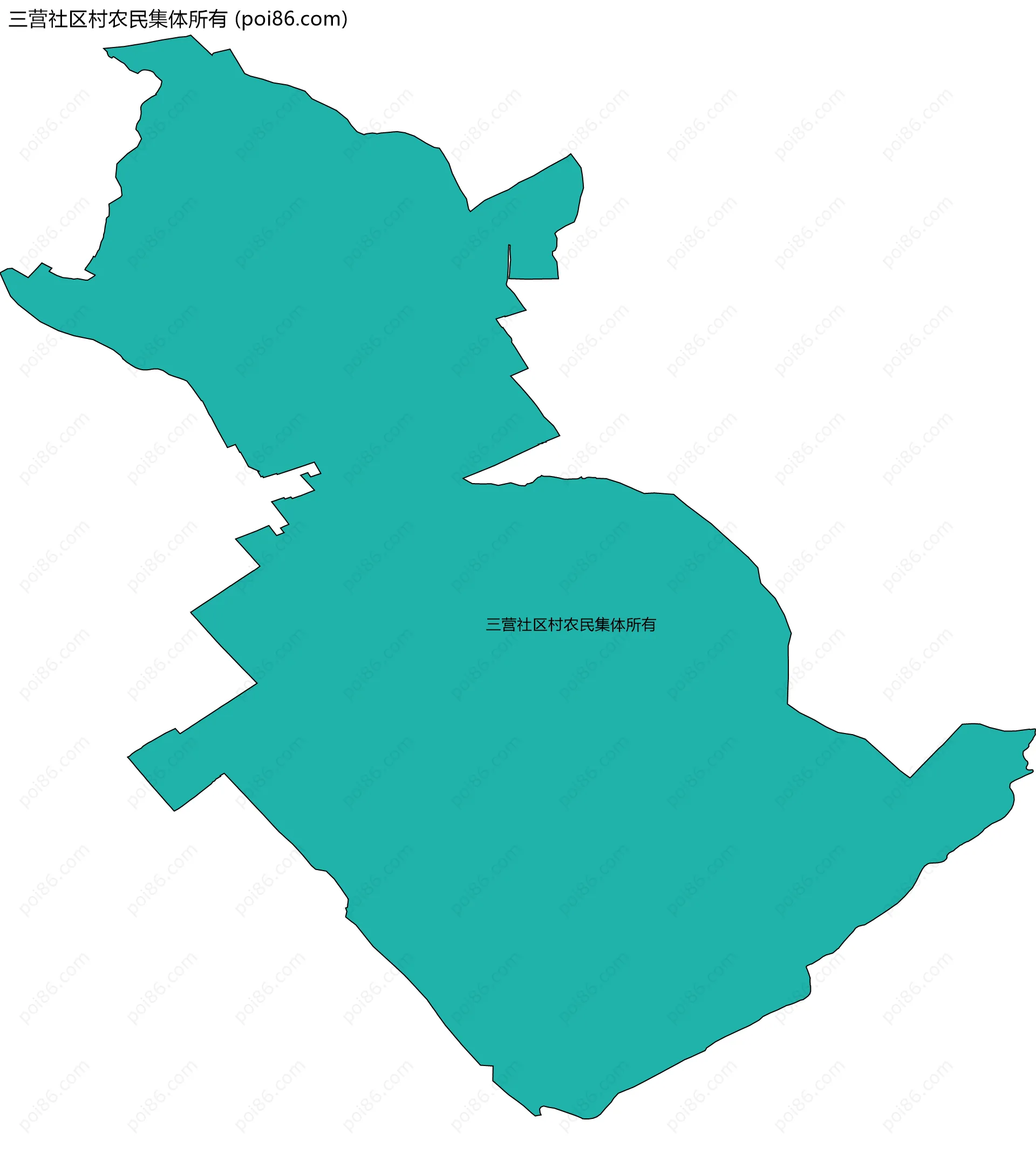 三营社区村农民集体所有边界地图