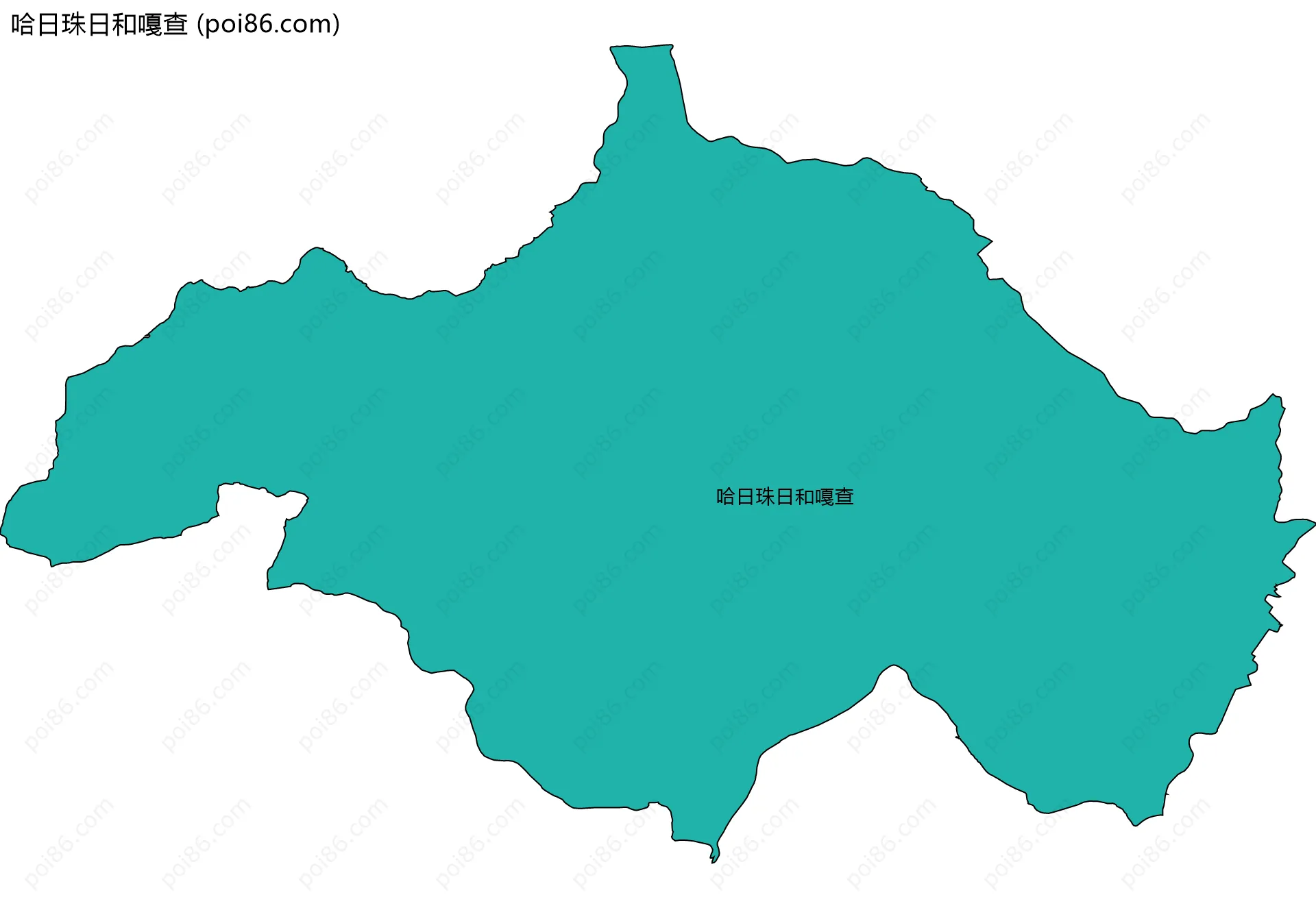 哈日珠日和嘎查边界地图