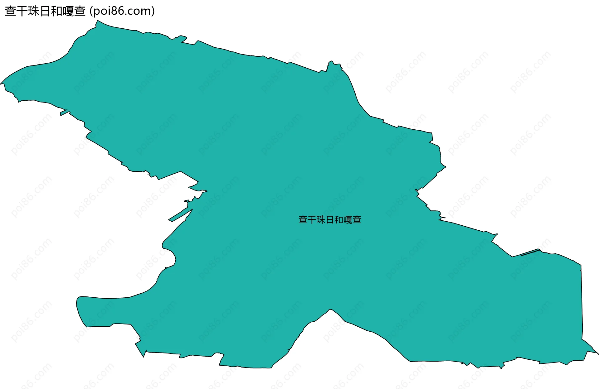 查干珠日和嘎查边界地图