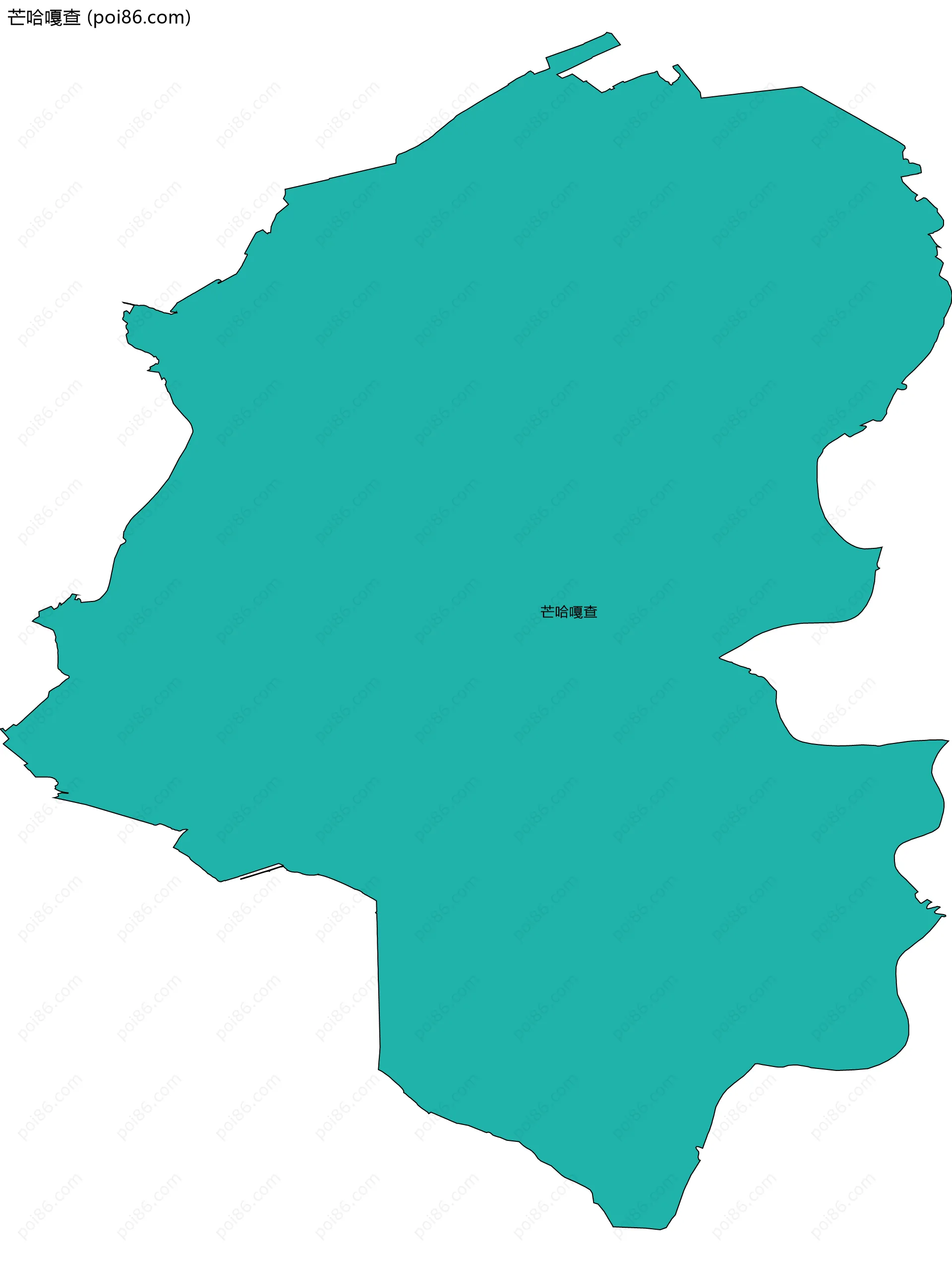 芒哈嘎查边界地图