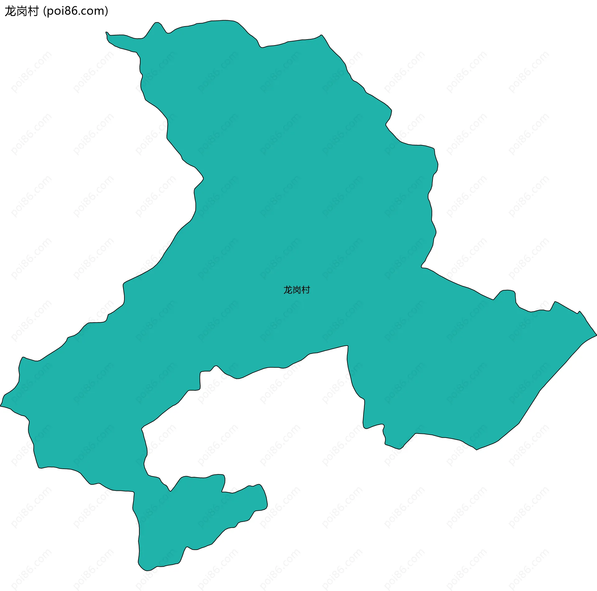 龙岗村边界地图