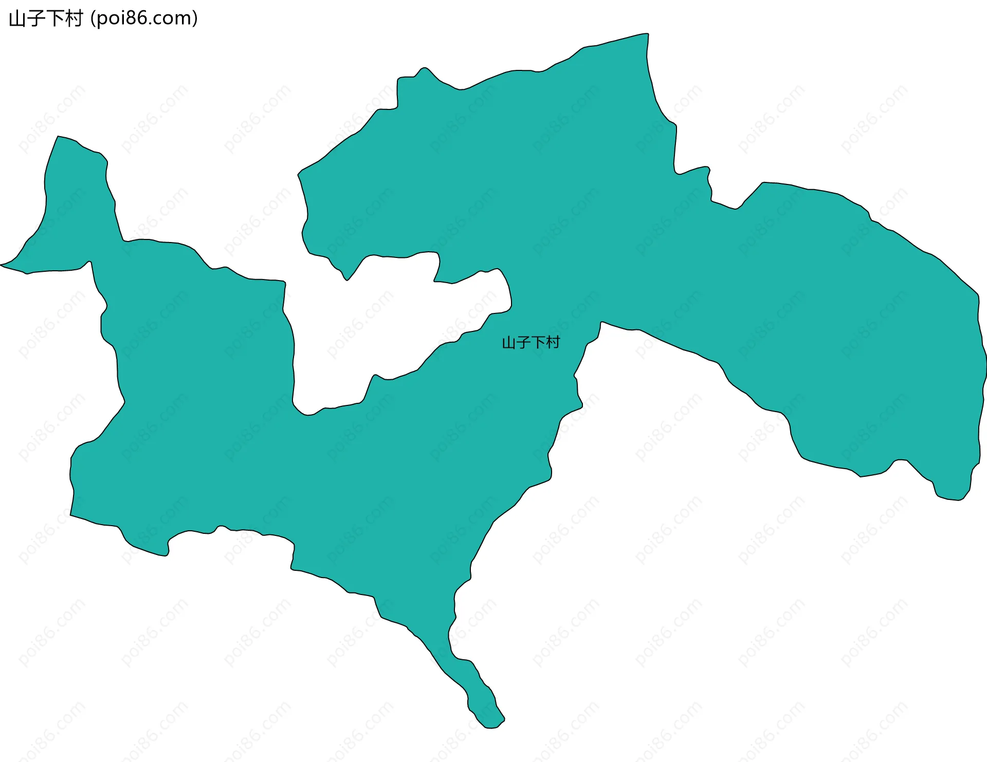 山子下村边界地图