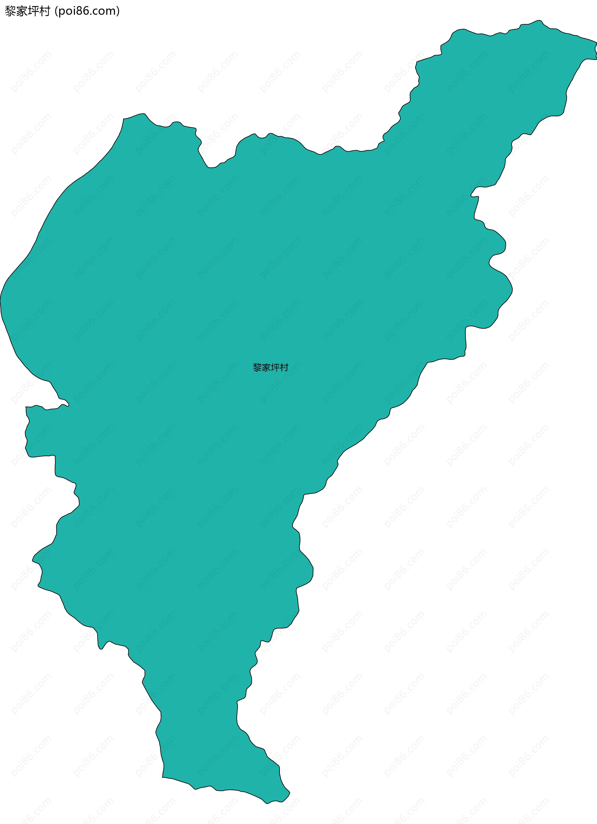 黎家坪村边界地图