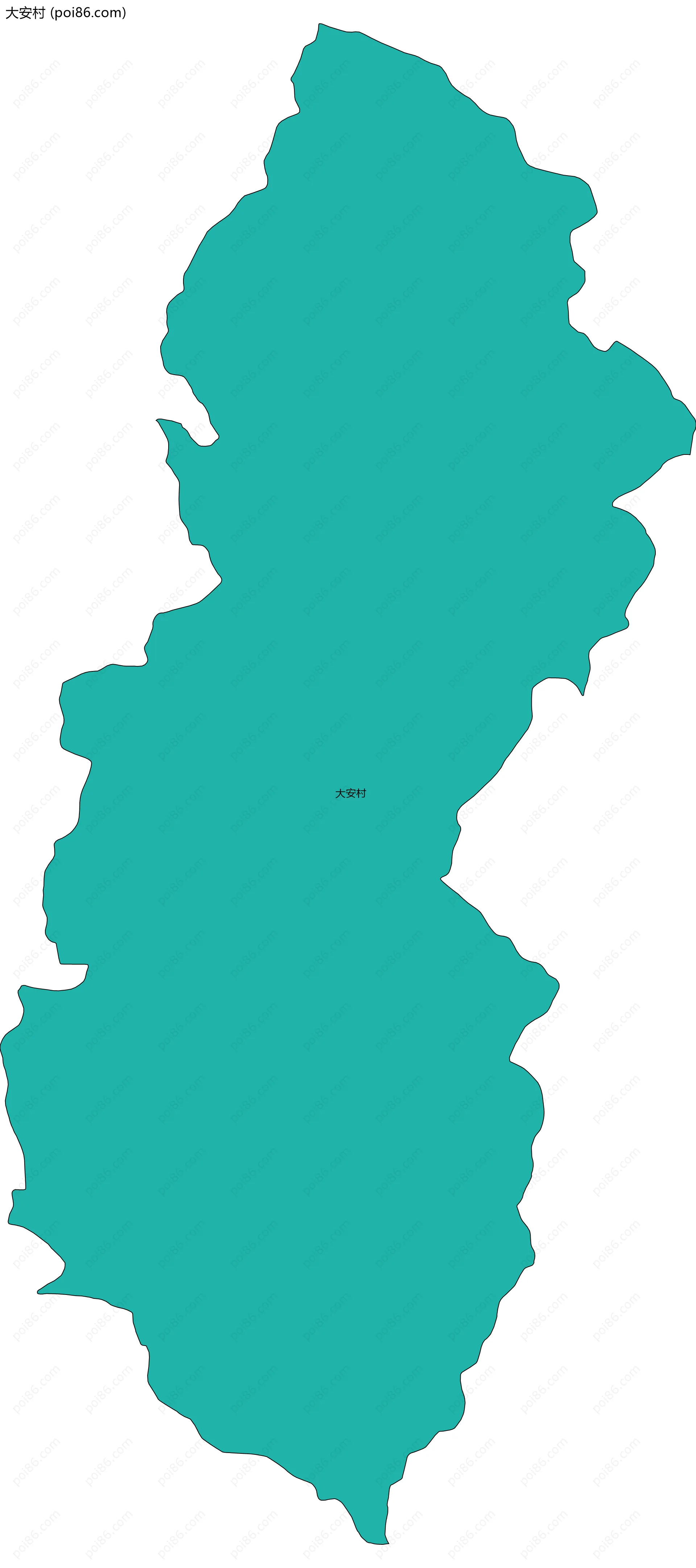 大安村边界地图