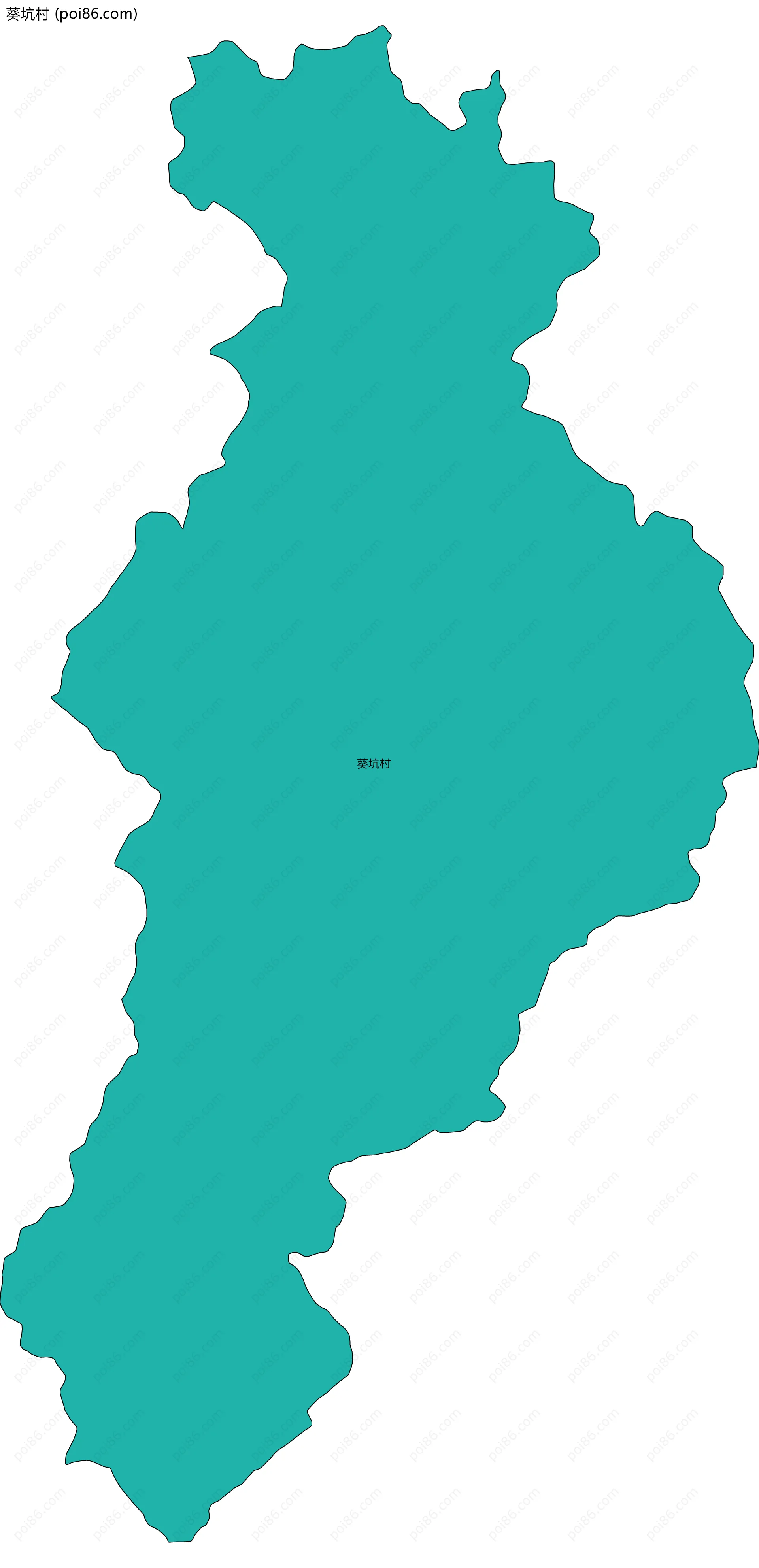 葵坑村边界地图