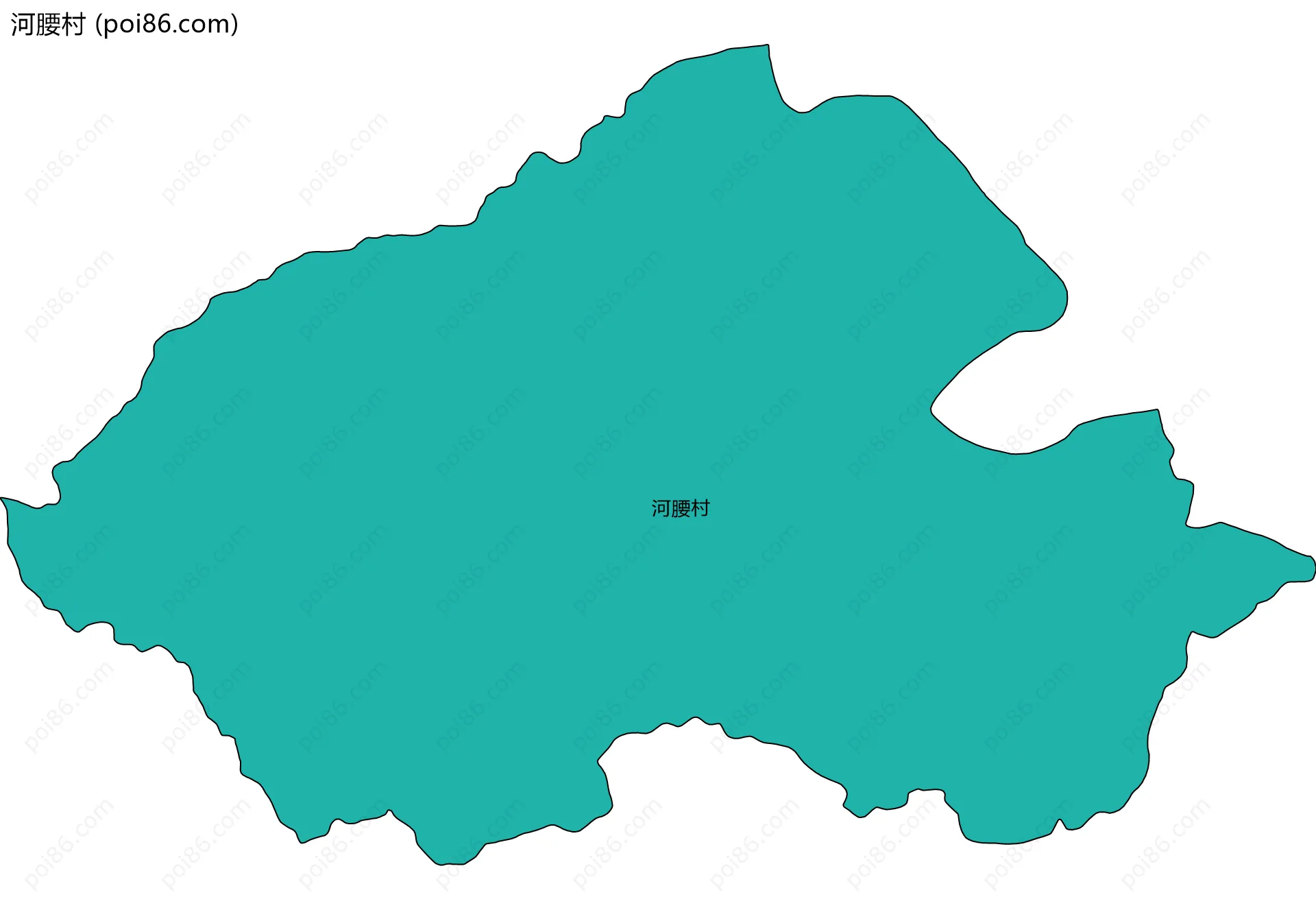 河腰村边界地图