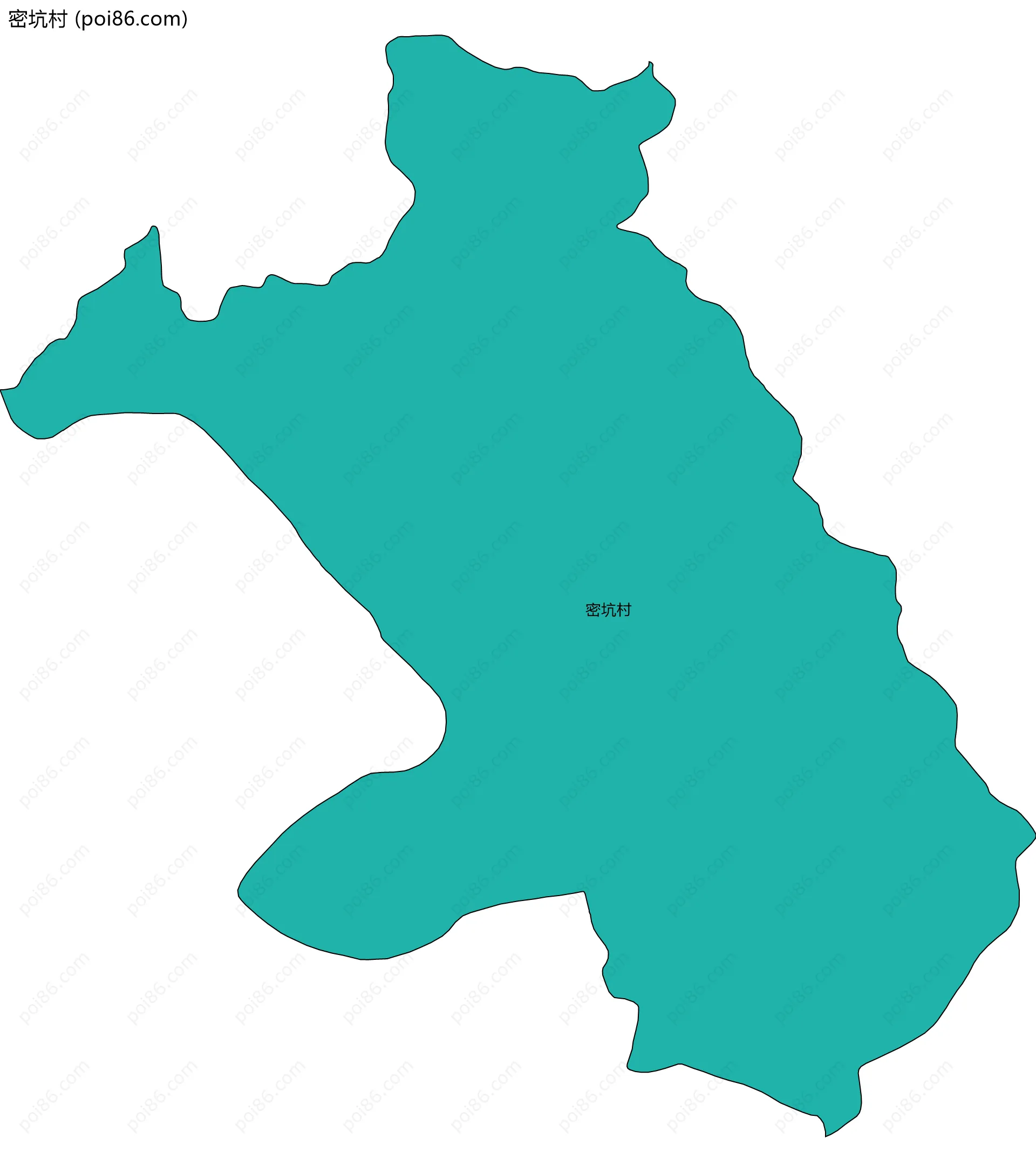 密坑村边界地图