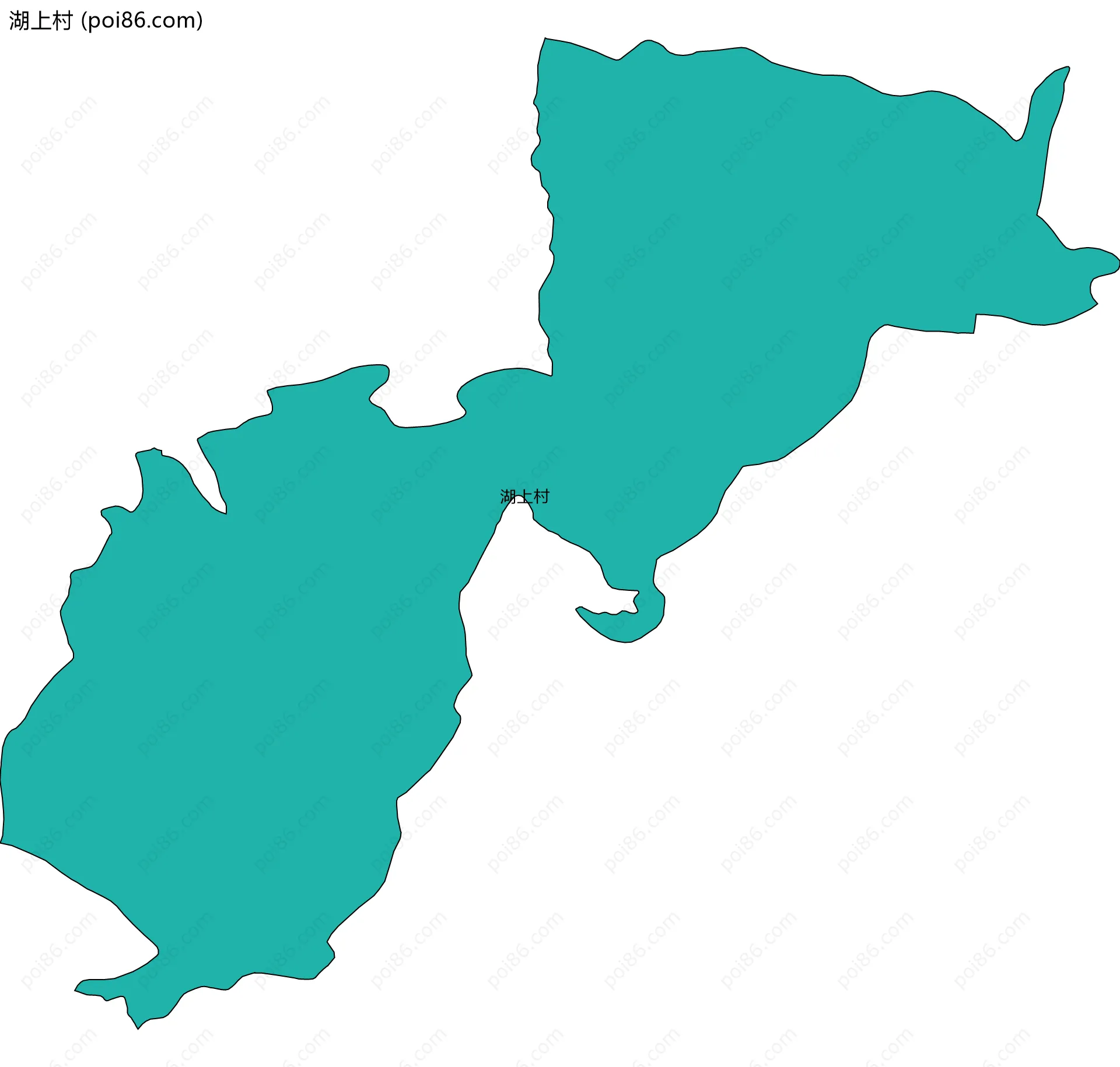 湖上村边界地图