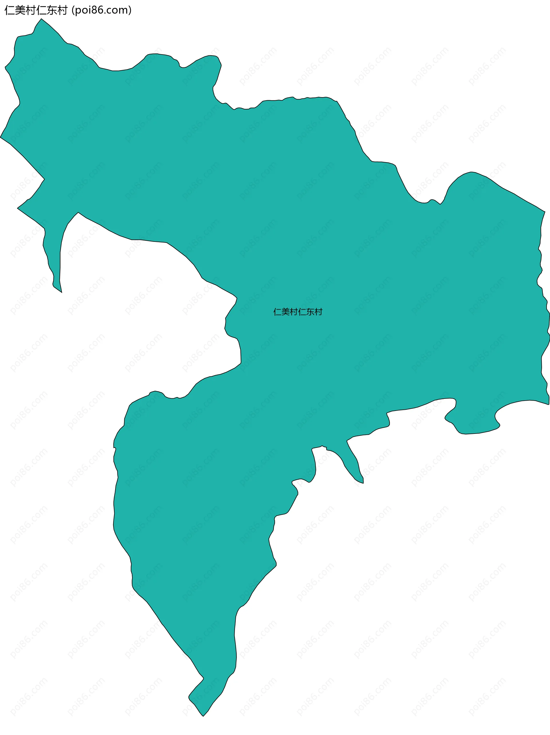 仁美村仁东村边界地图