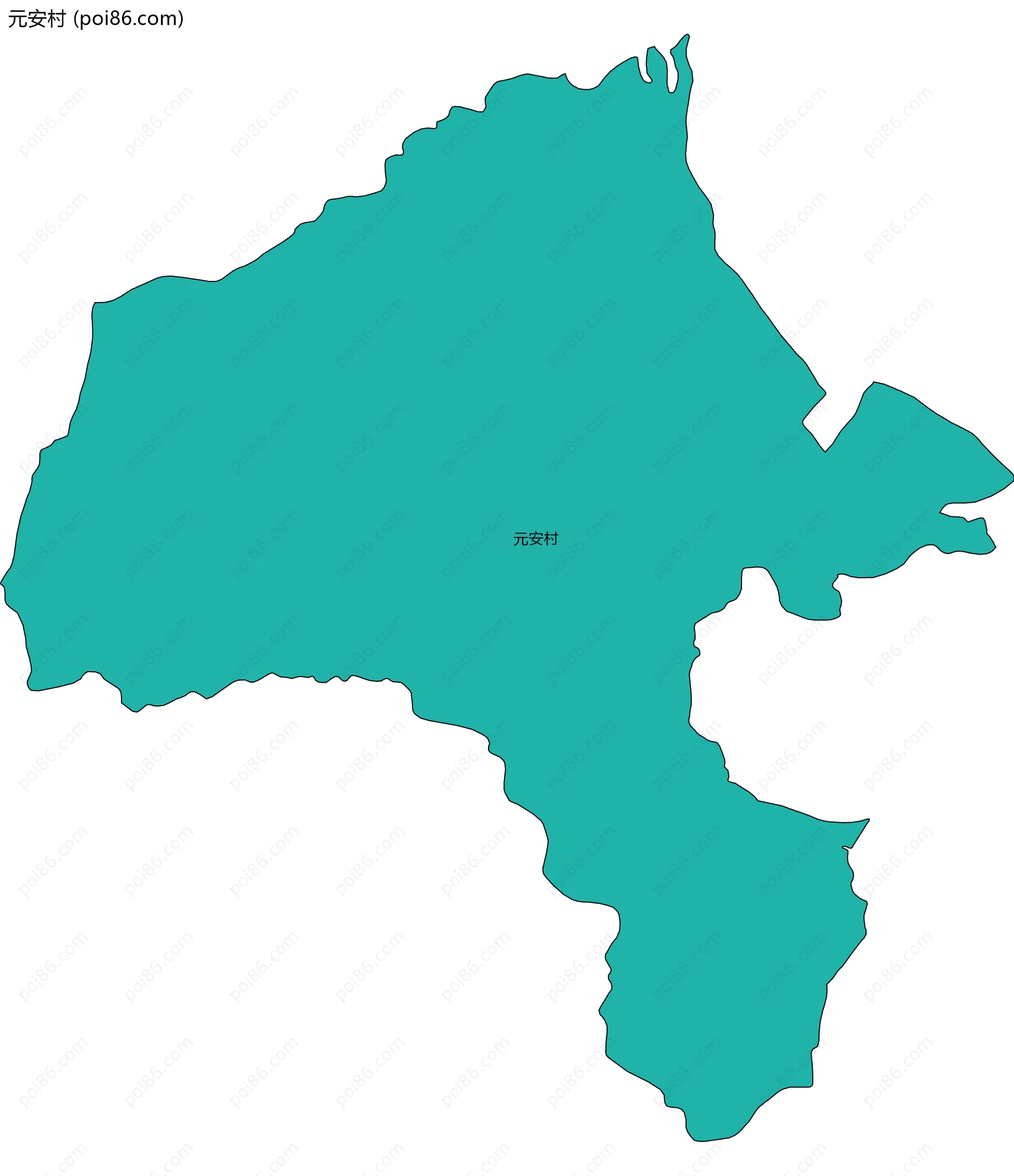 元安村边界地图