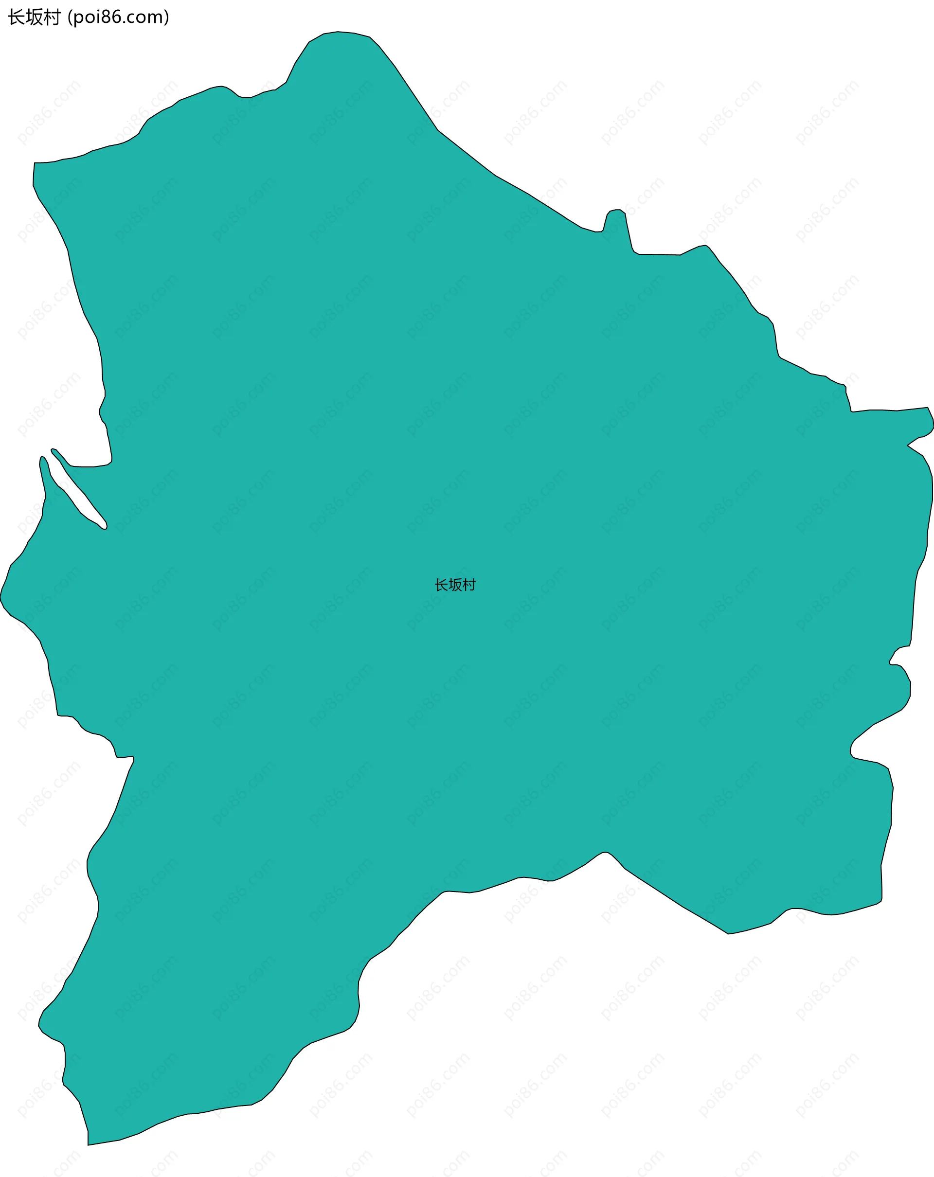 长坂村边界地图