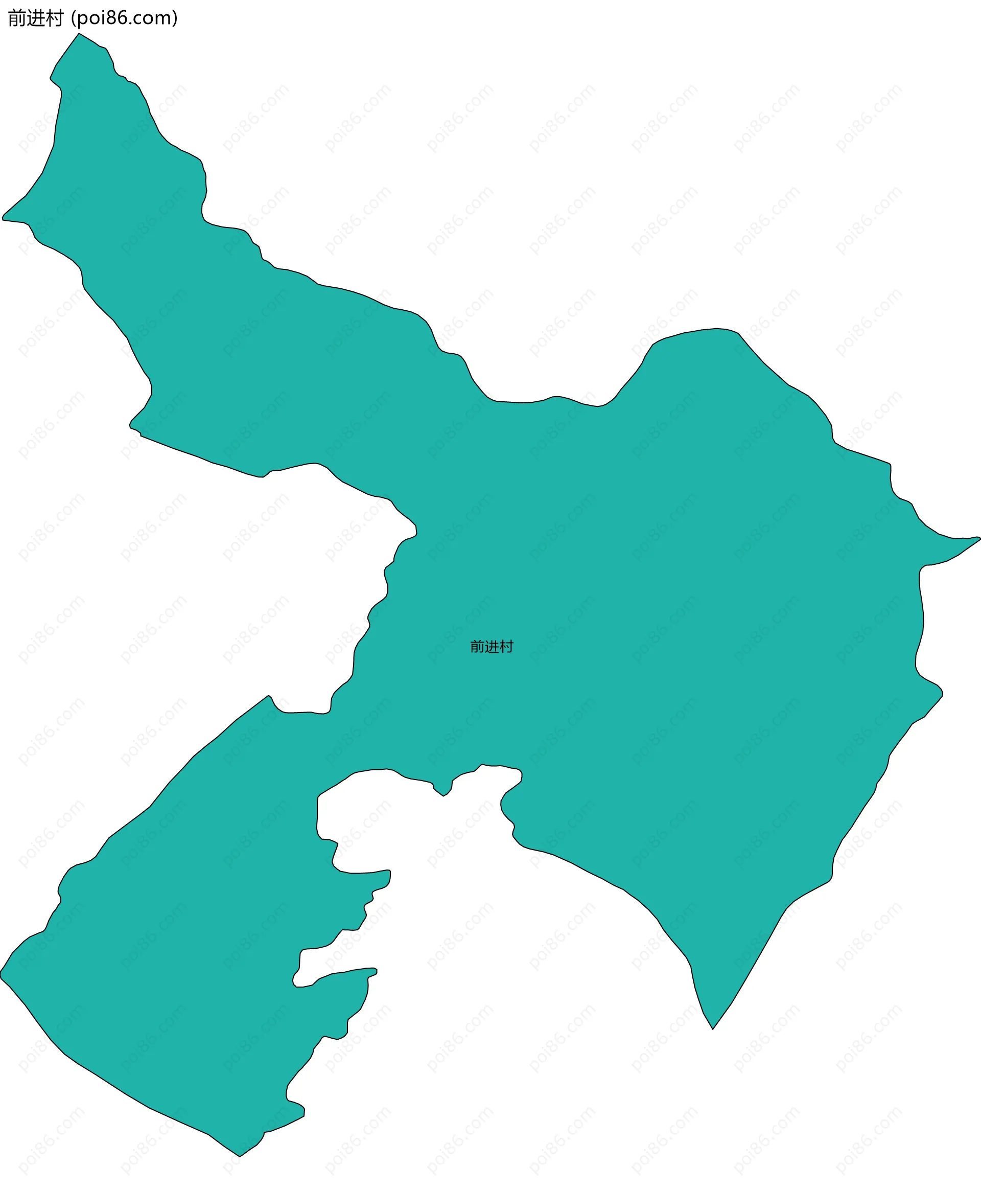 前进村边界地图