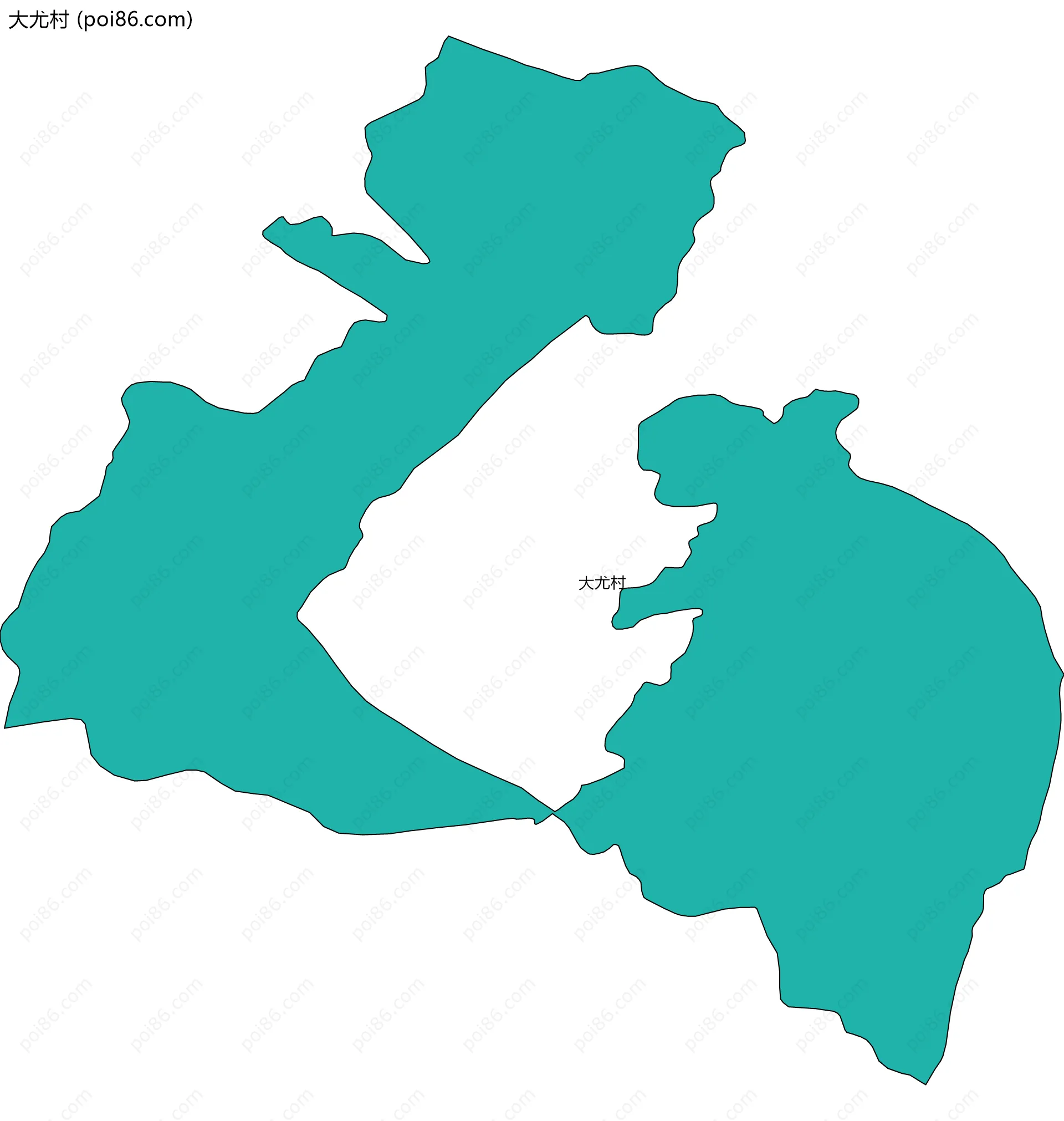 大尤村边界地图