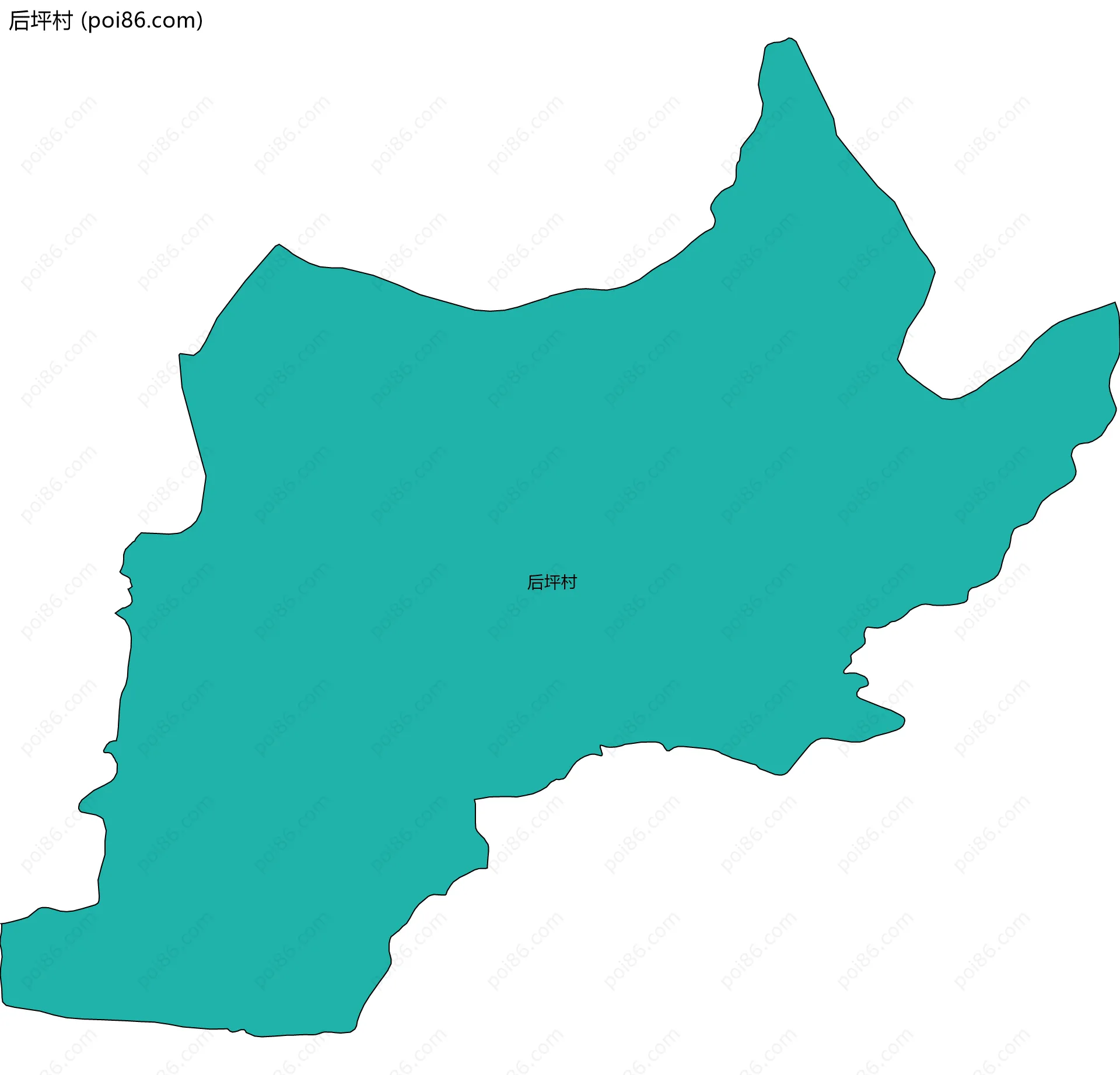 后坪村边界地图