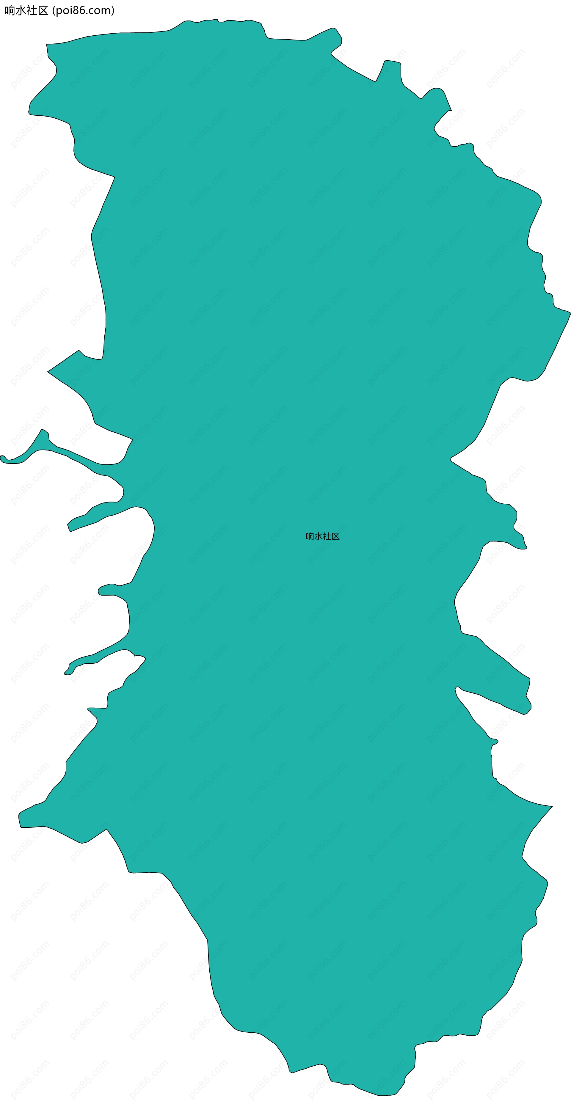 响水社区边界地图