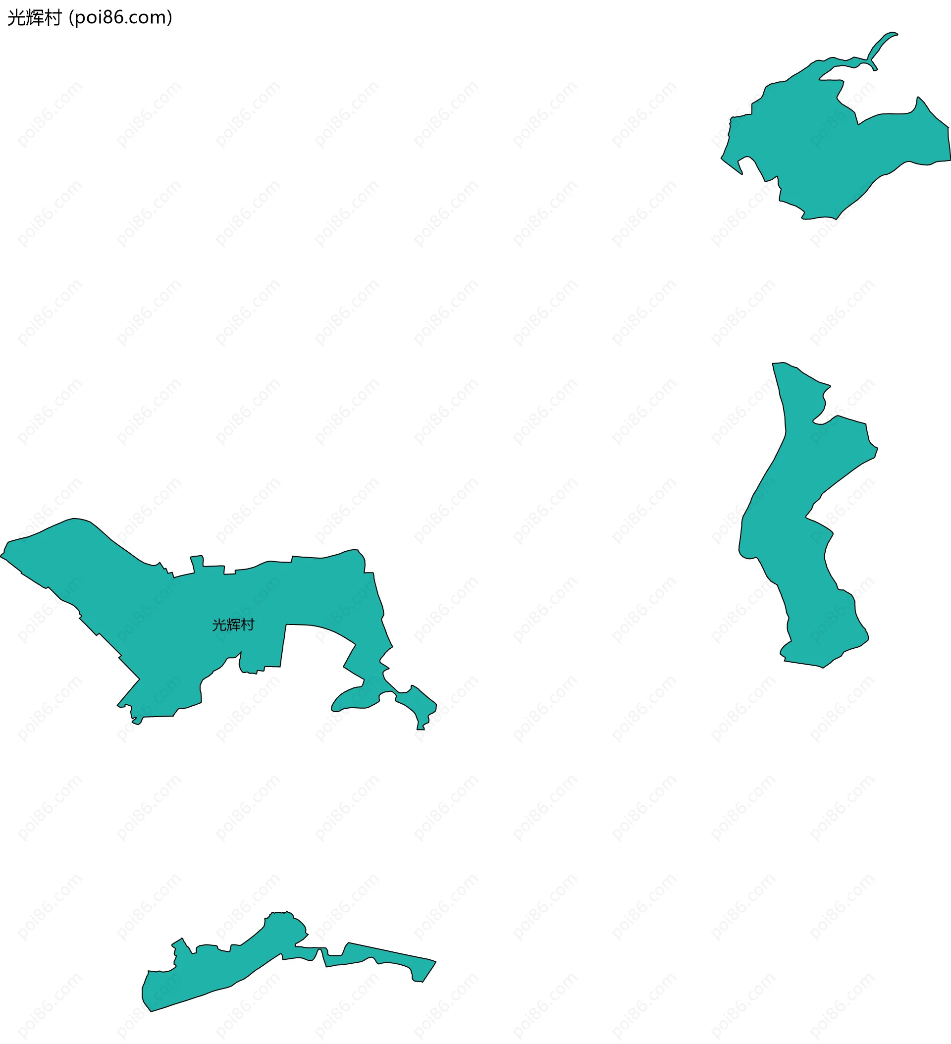 光辉村边界地图