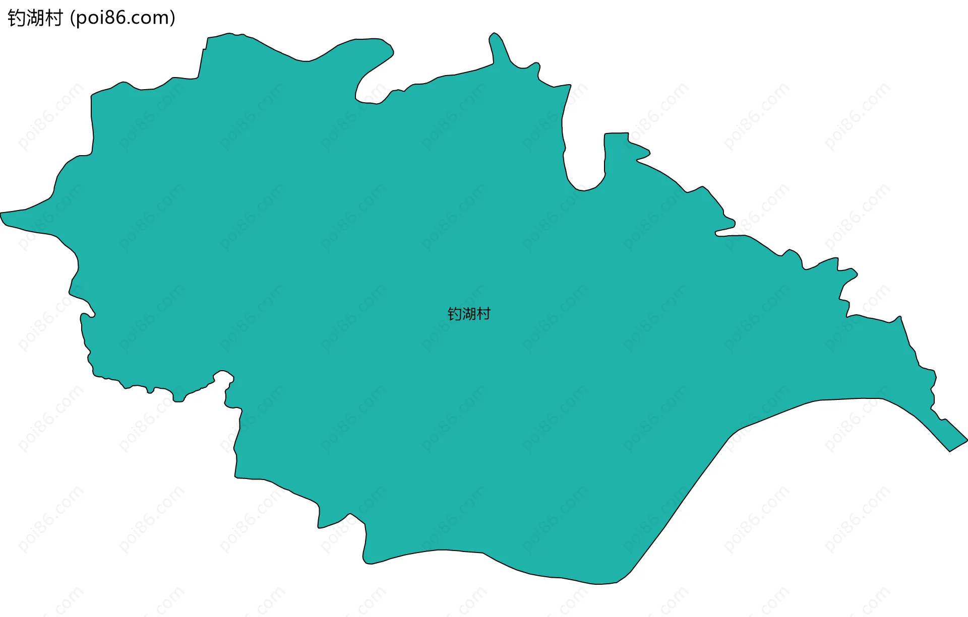 钓湖村边界地图