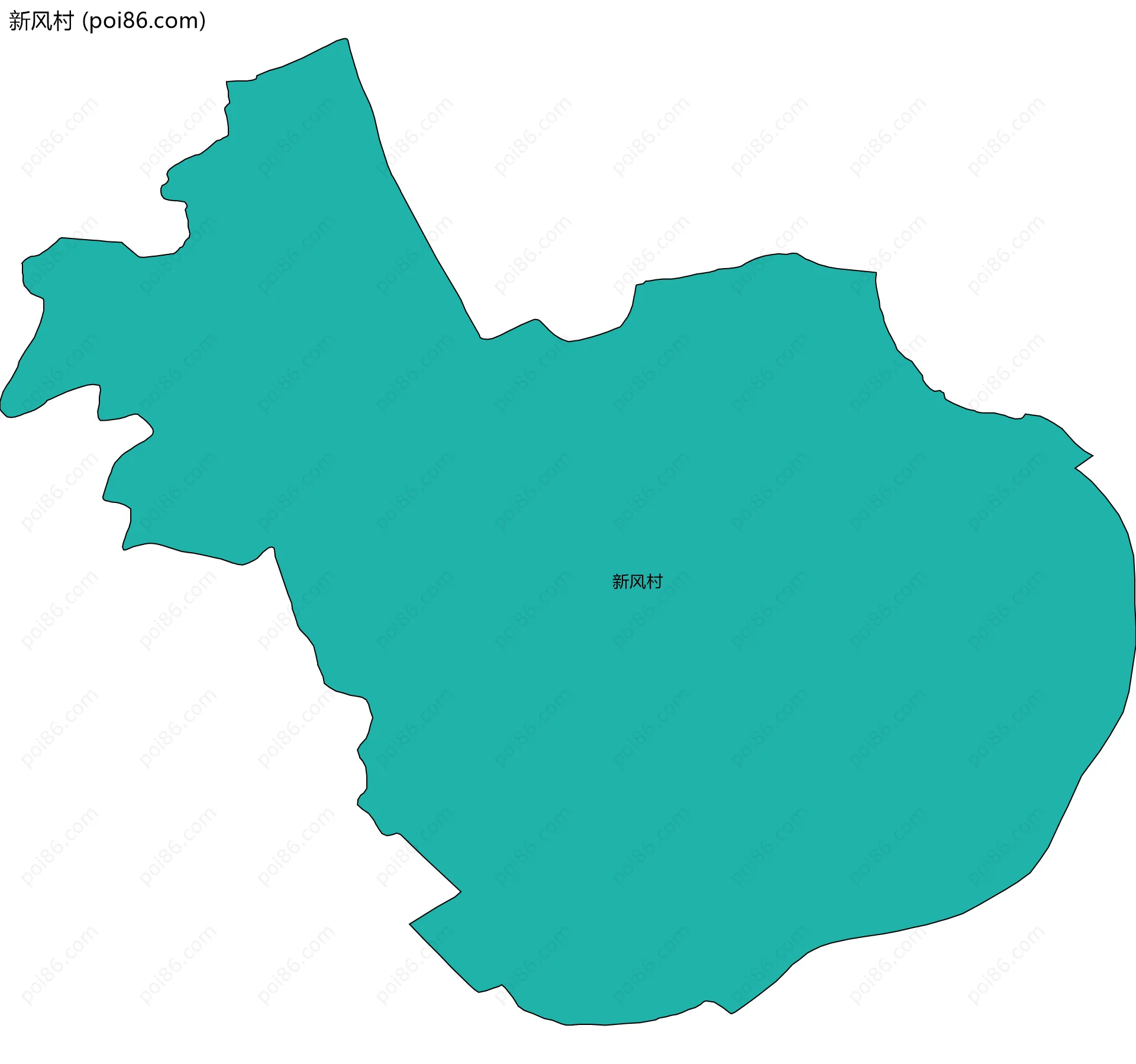 新风村边界地图