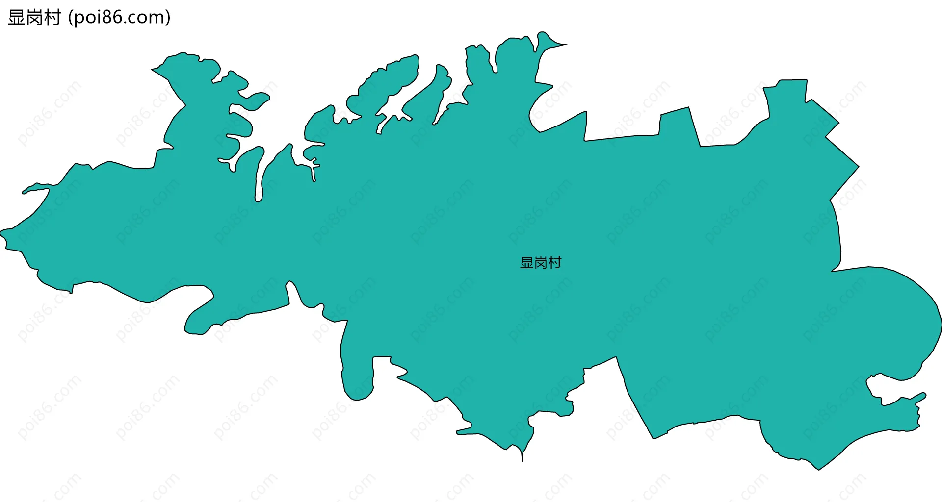 显岗村边界地图