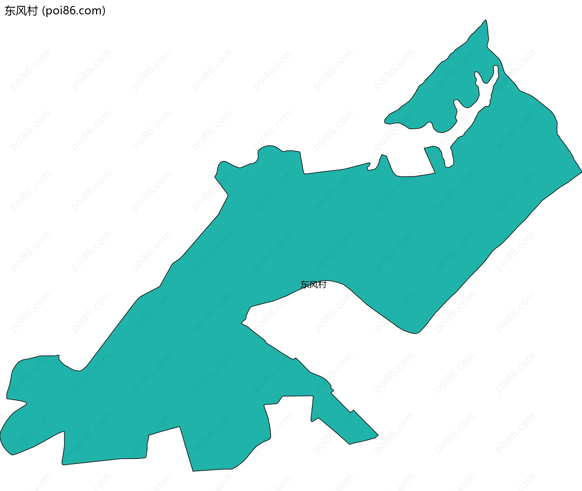 东风村边界地图