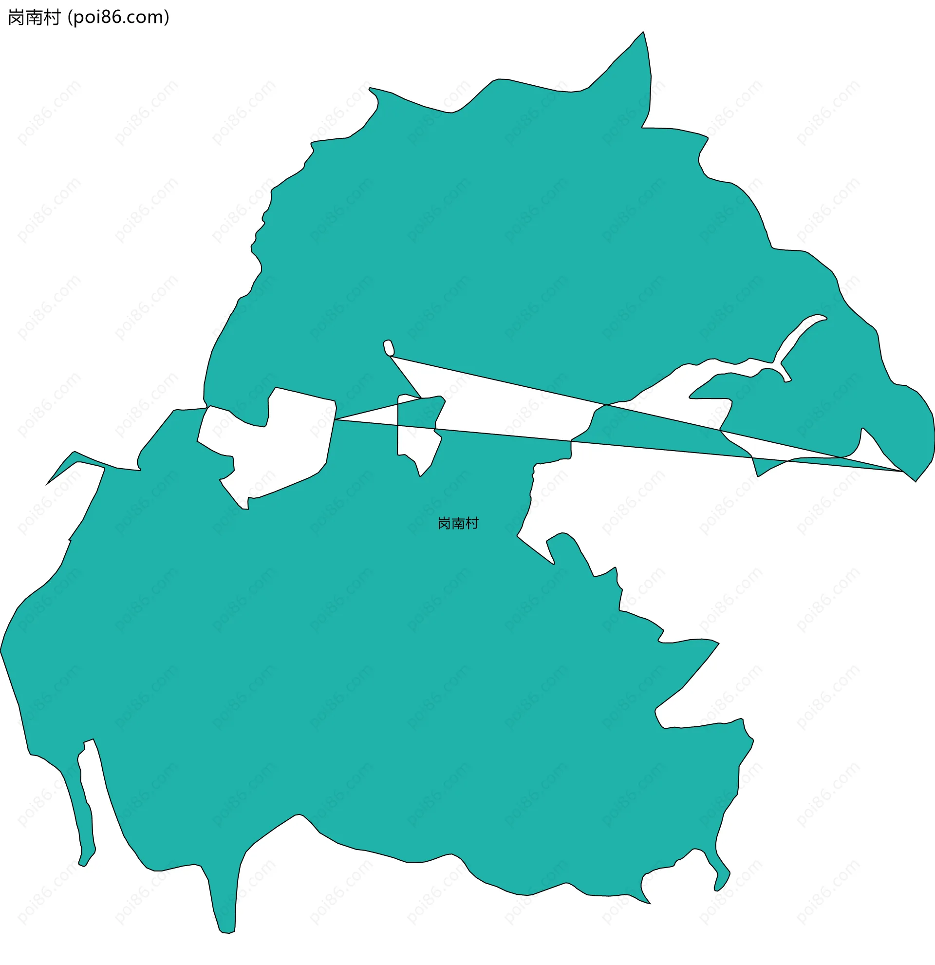 岗南村边界地图