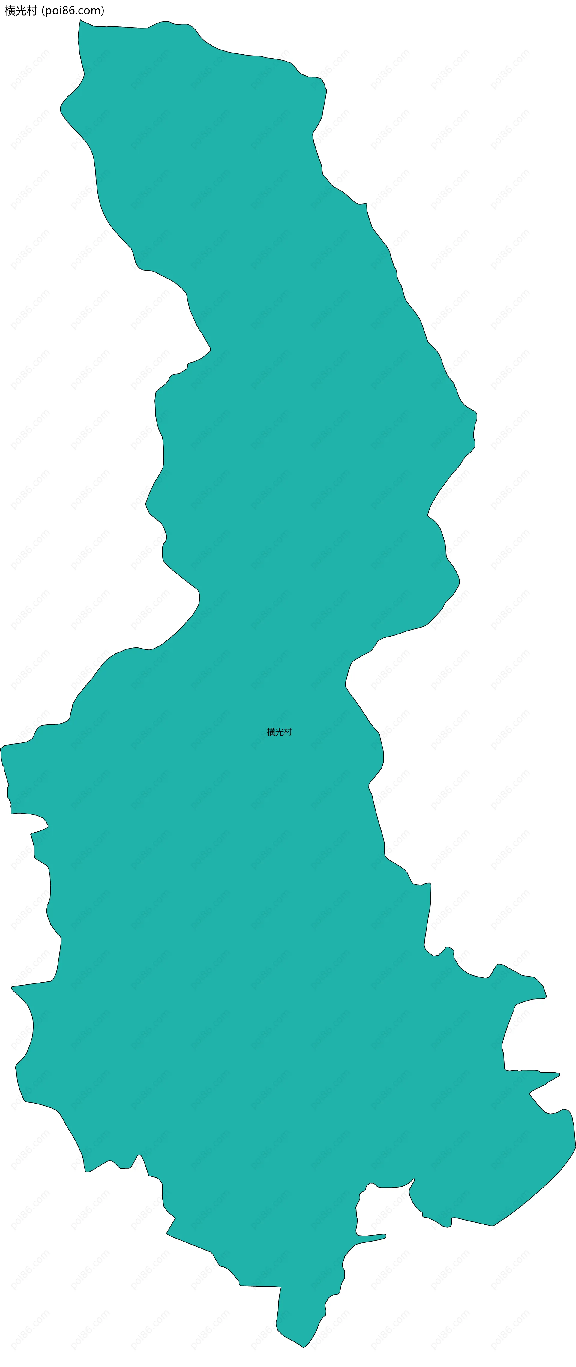 横光村边界地图