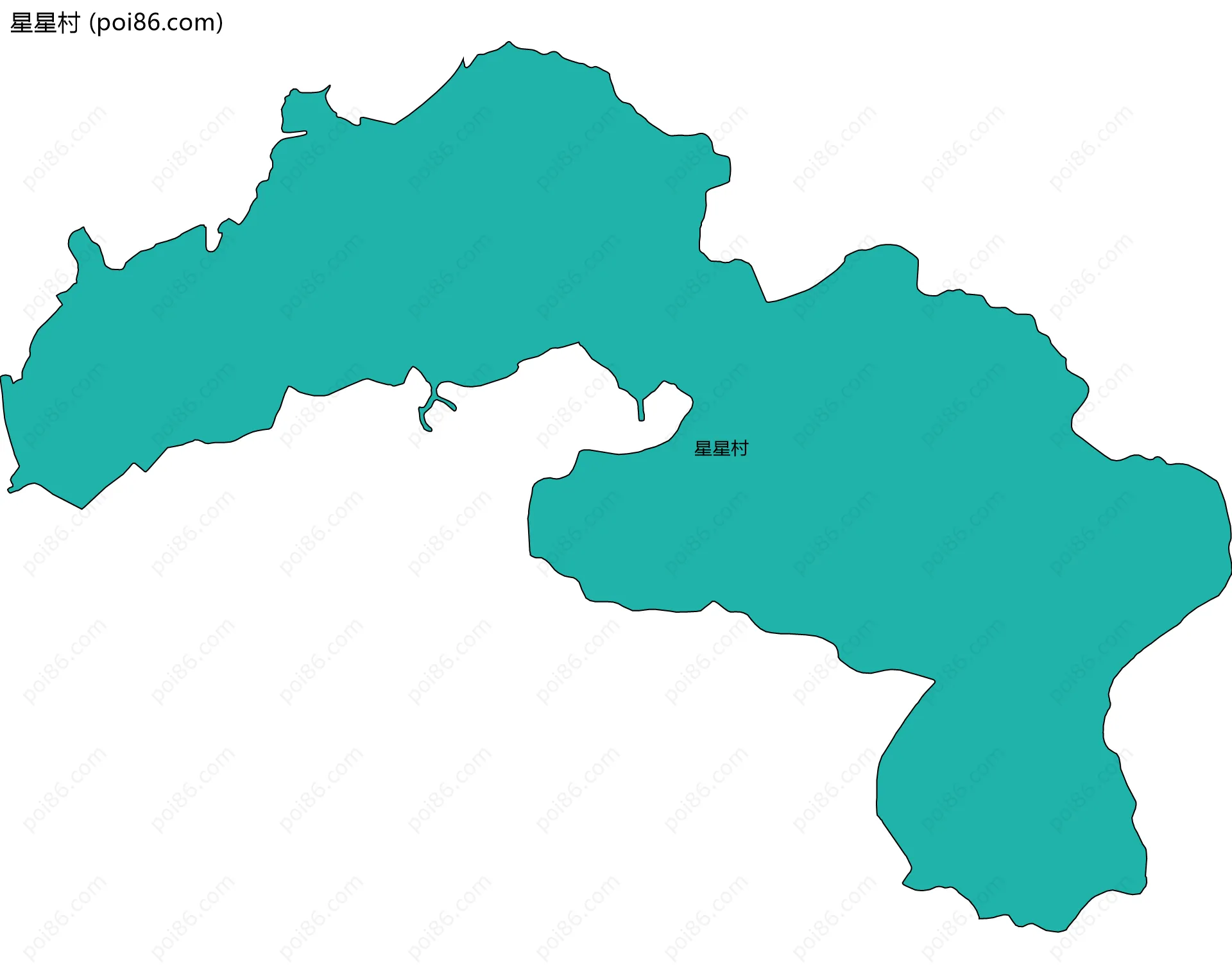 星星村边界地图