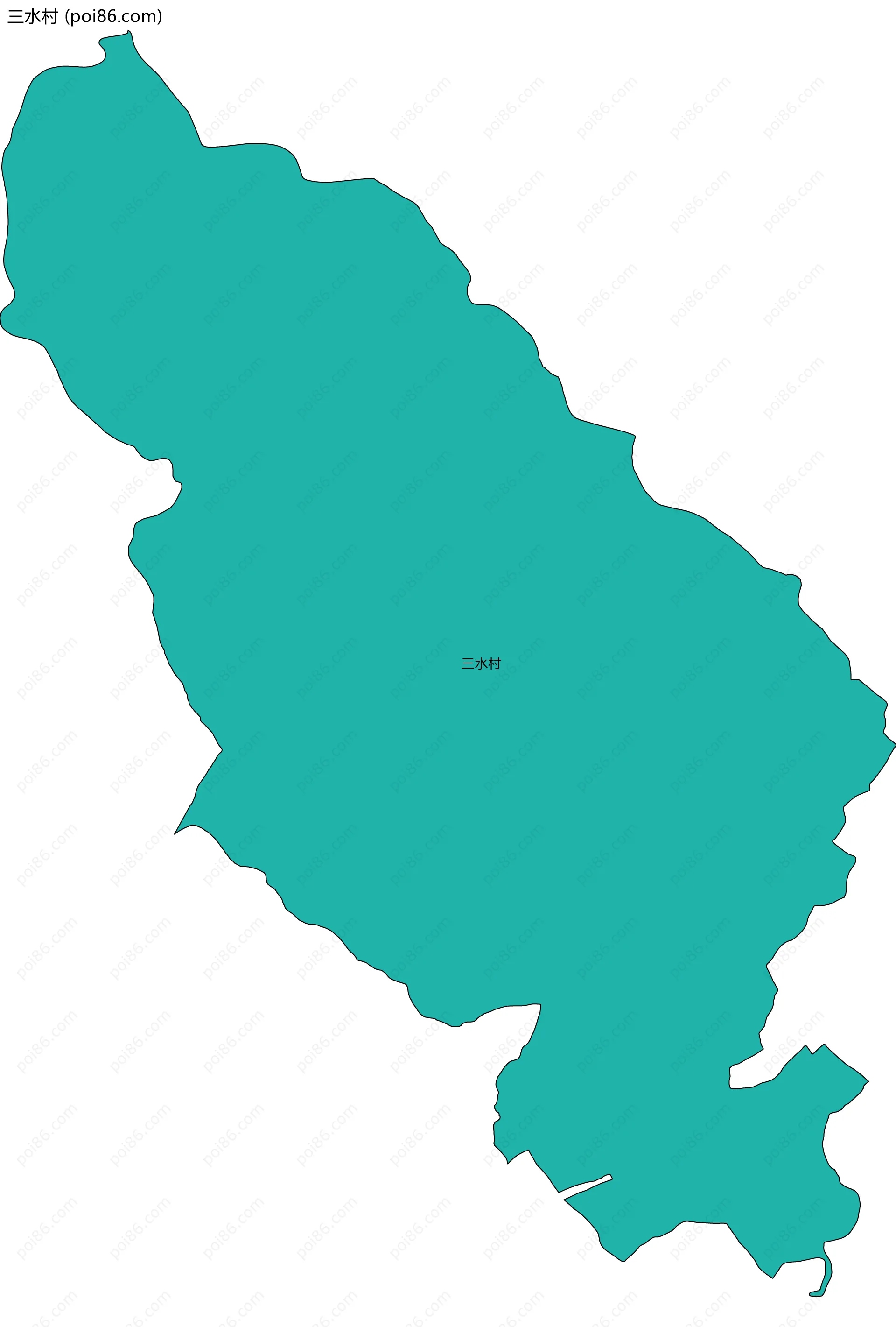 三水村边界地图