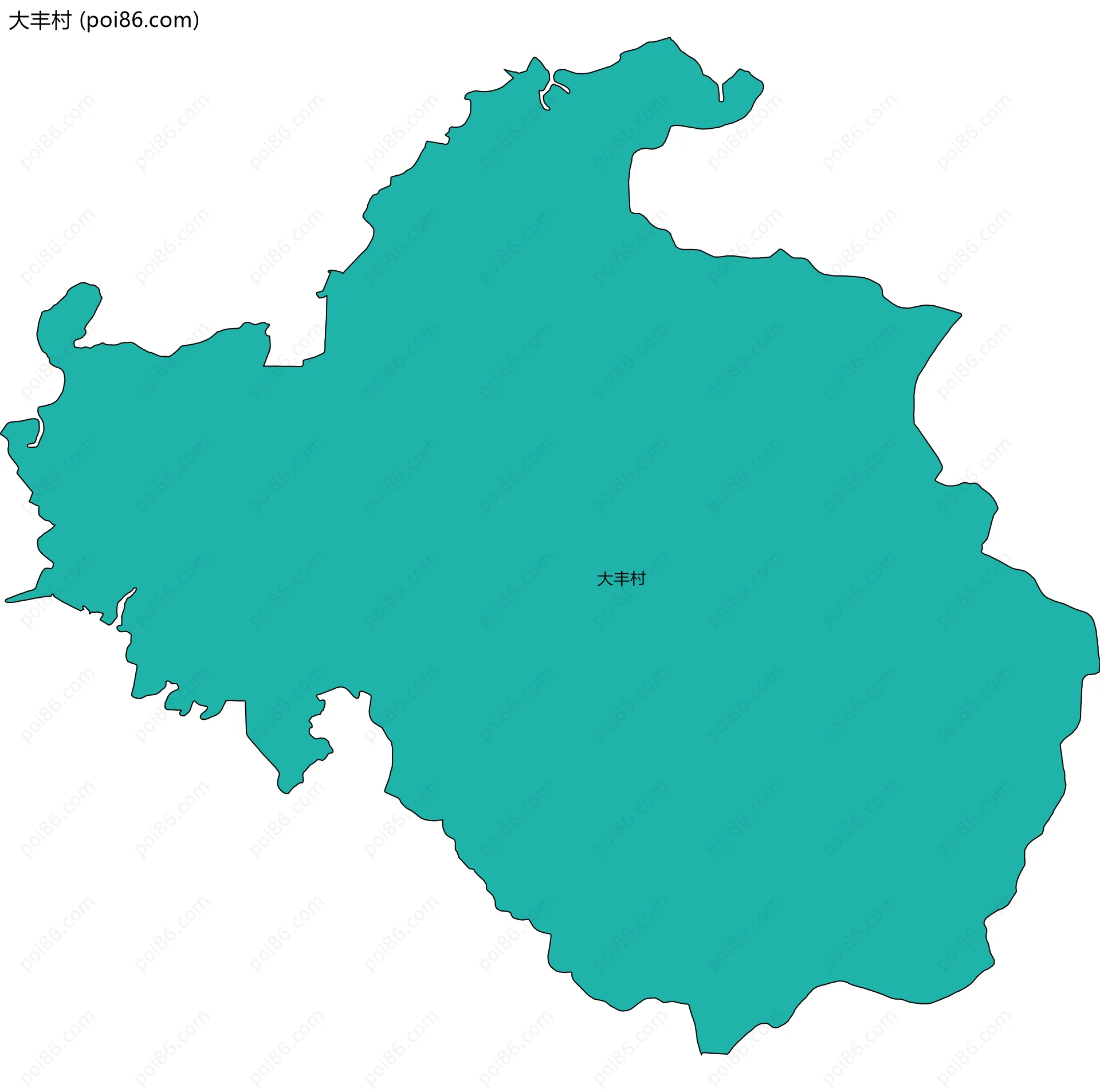 大丰村边界地图