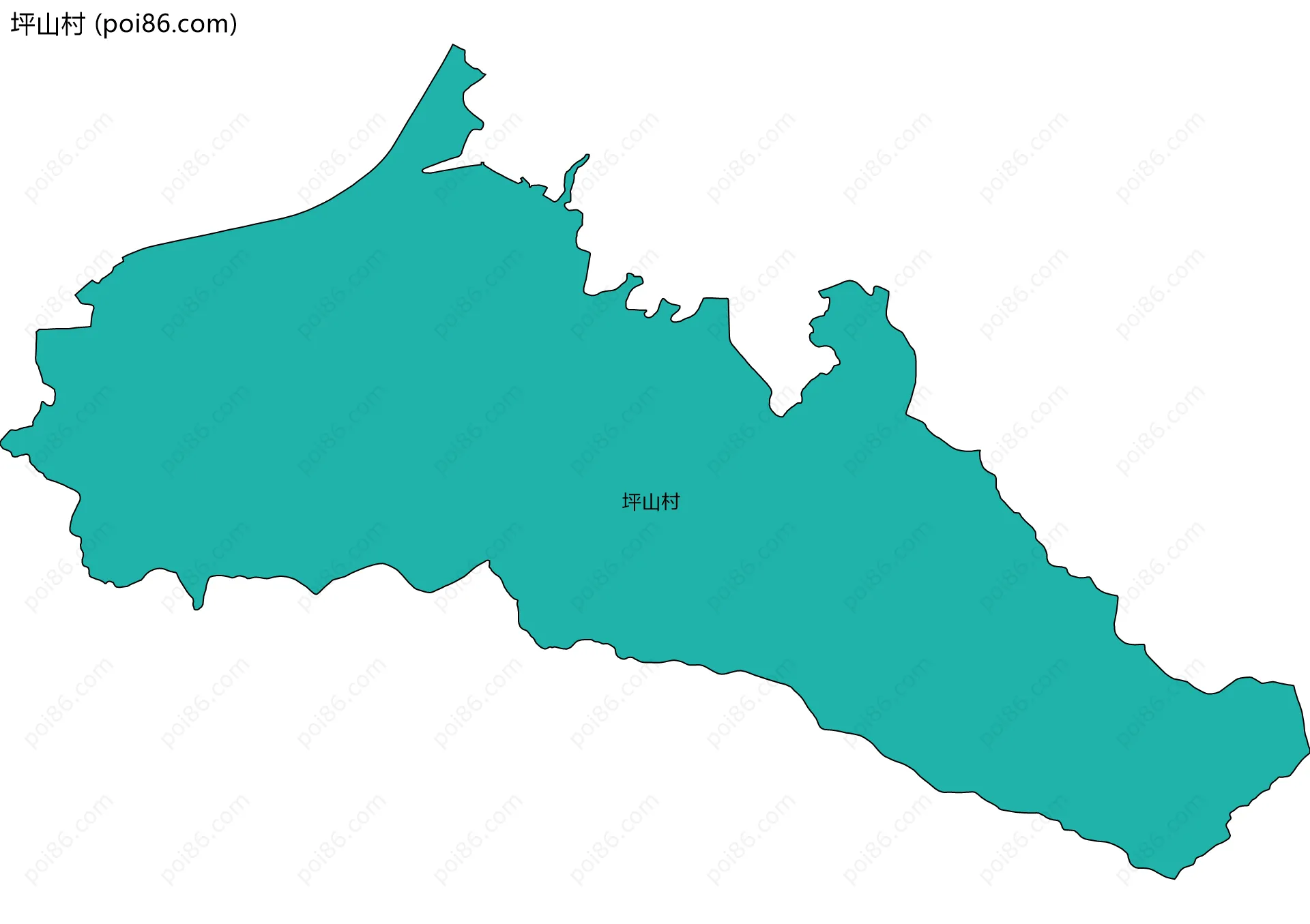 坪山村边界地图