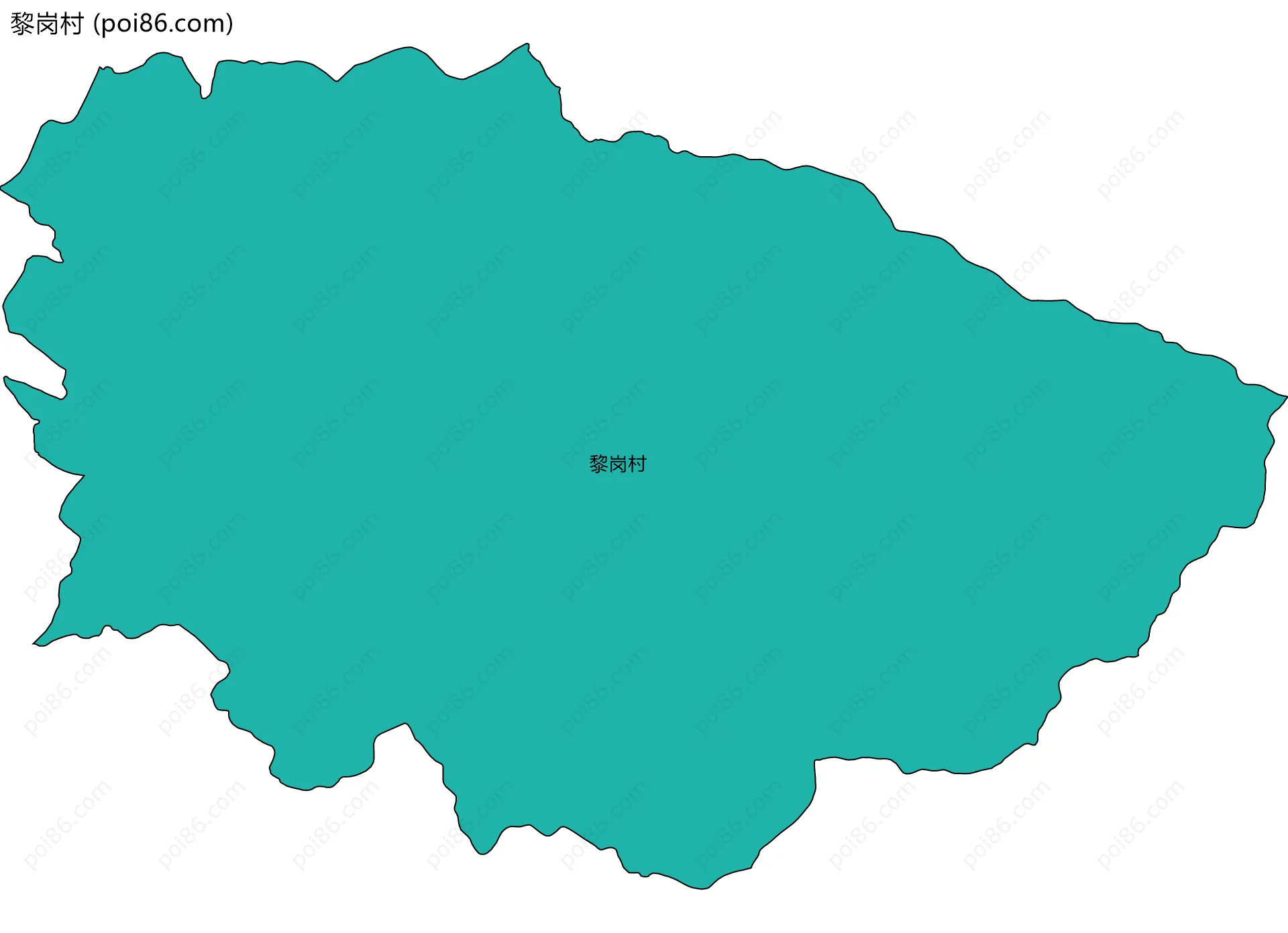 黎岗村边界地图