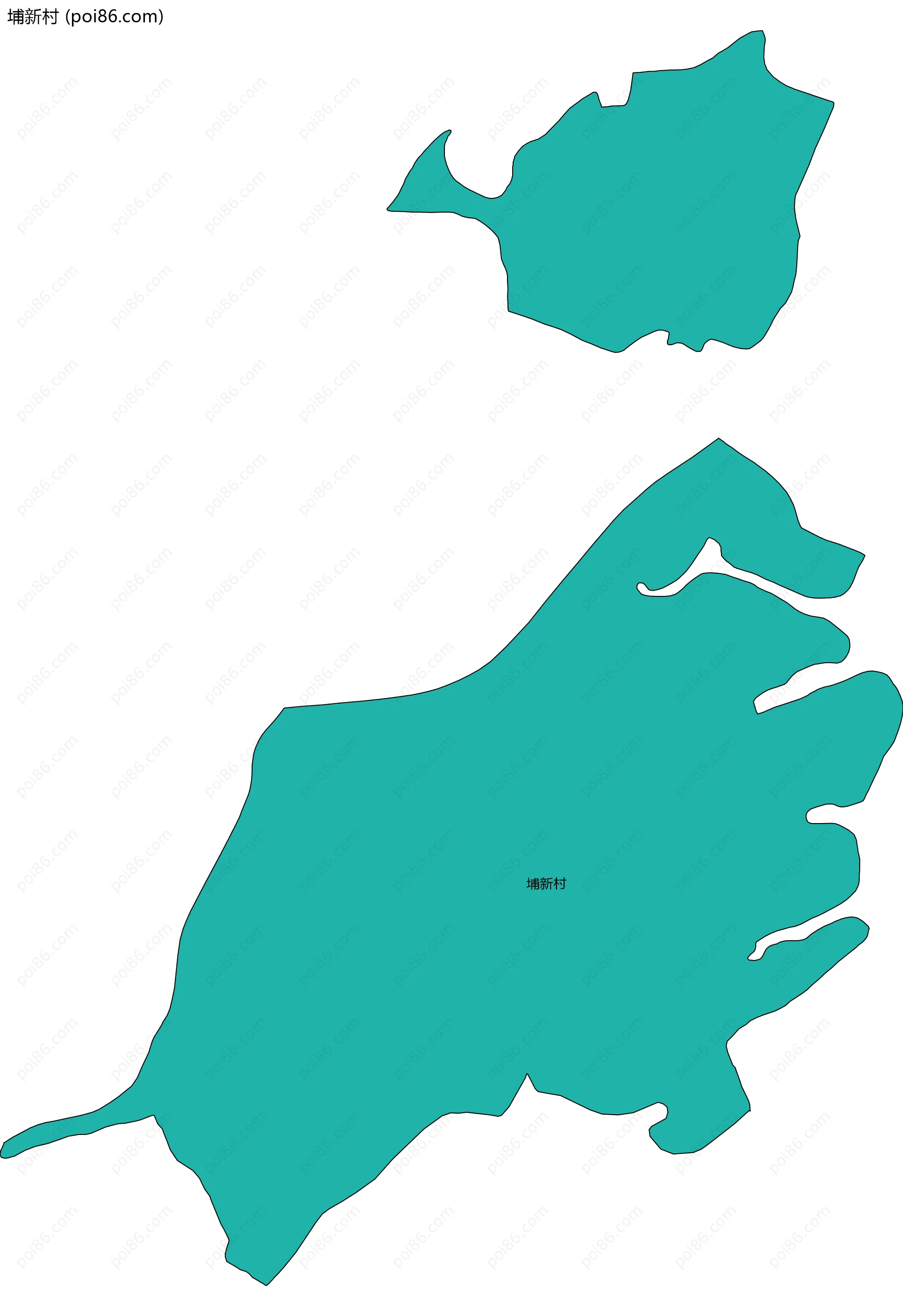 埔新村边界地图