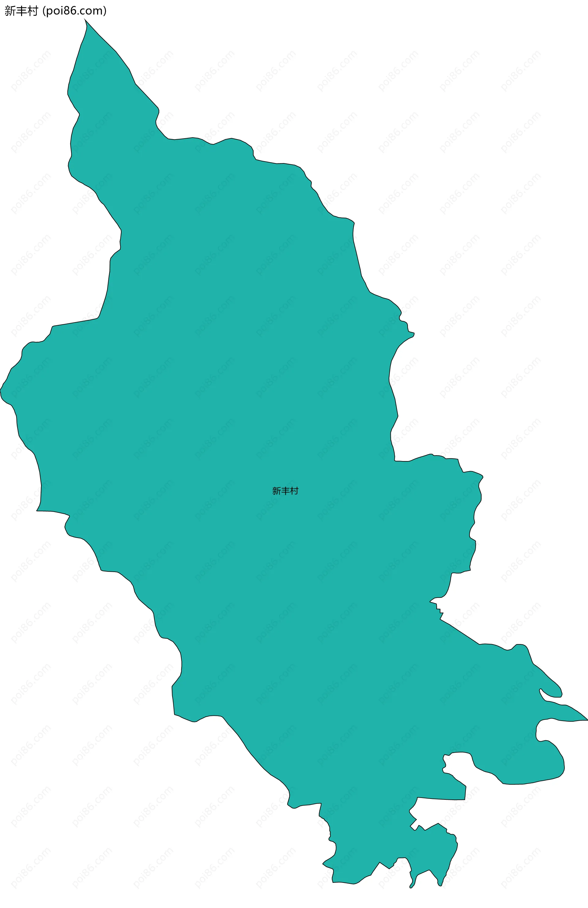 新丰村边界地图